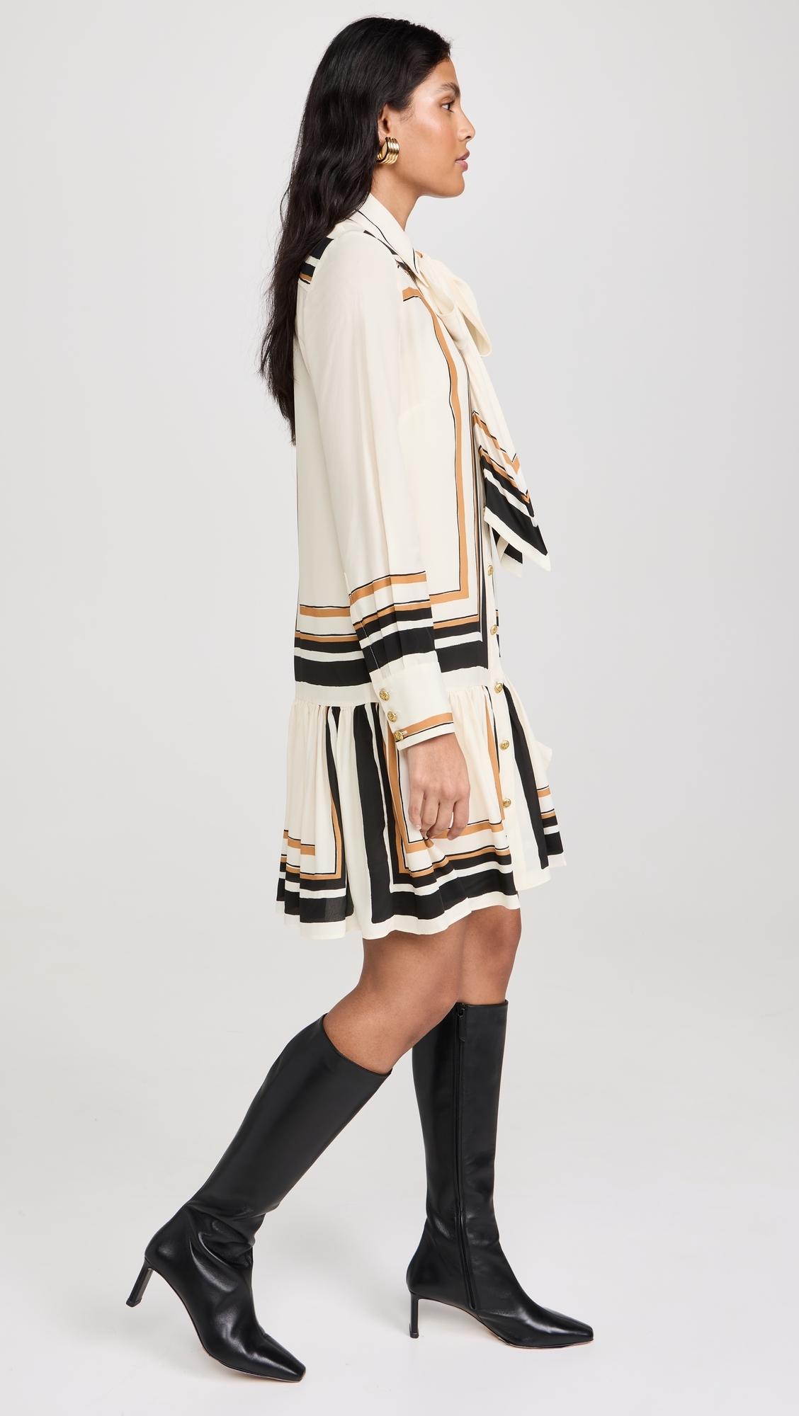 【Zimmermann】PAVILION TIE NECK MINI DRESS タイネック ミニ Zimmermann PAVILION TIE NECK MINI DRESS | REVERSIBLE