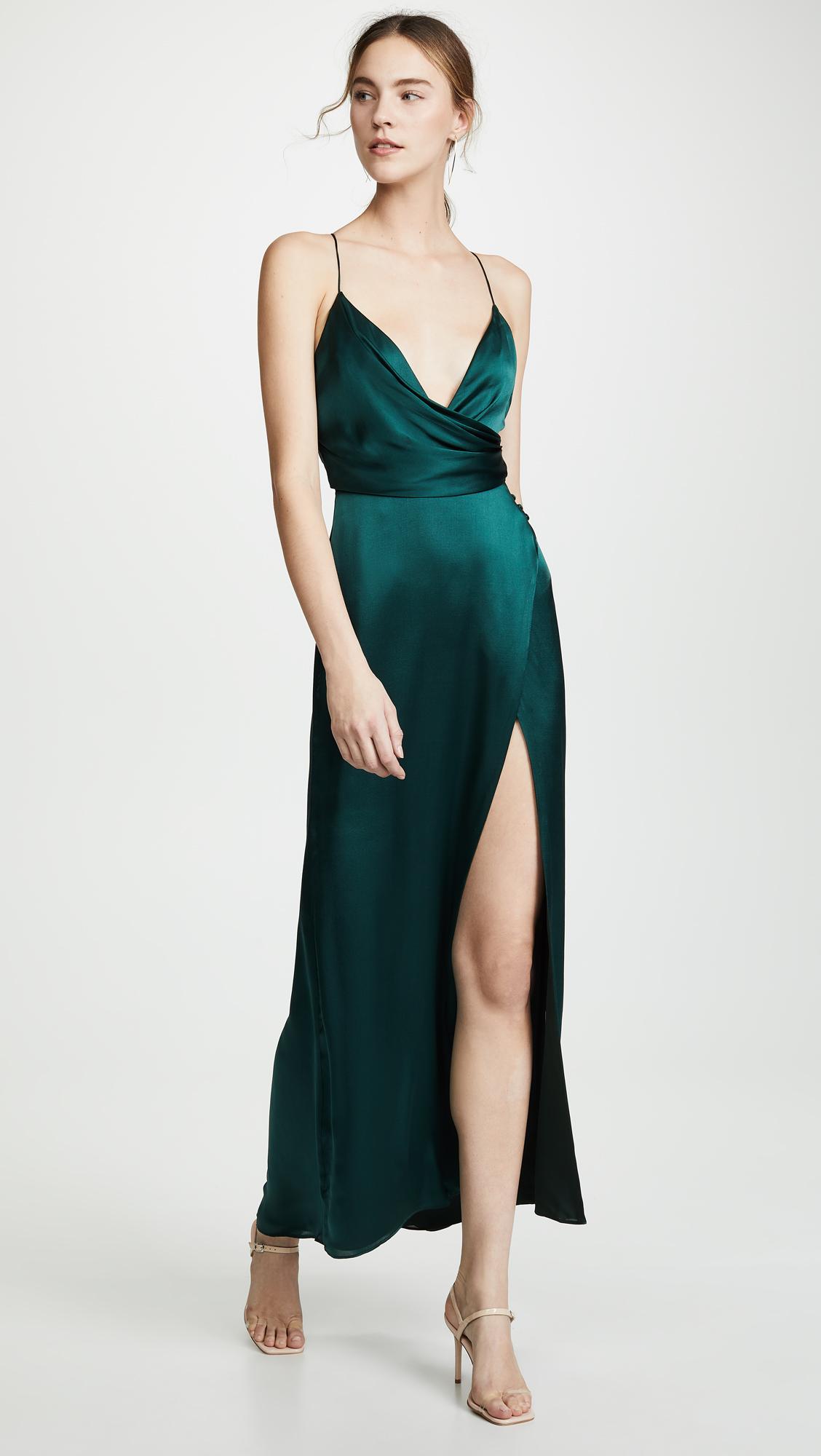 Fame & Partners The Ferne Dress in Green | Lyst