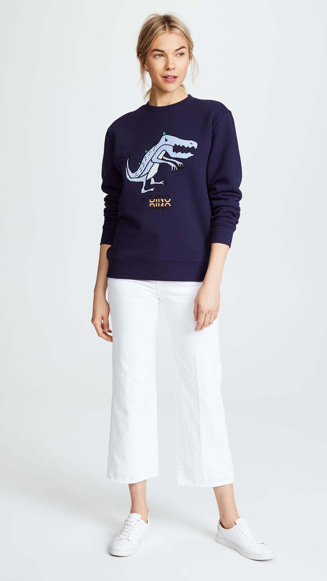 SJYP Cotton Dino Sweatshirt in Navy (Blue) - Lyst