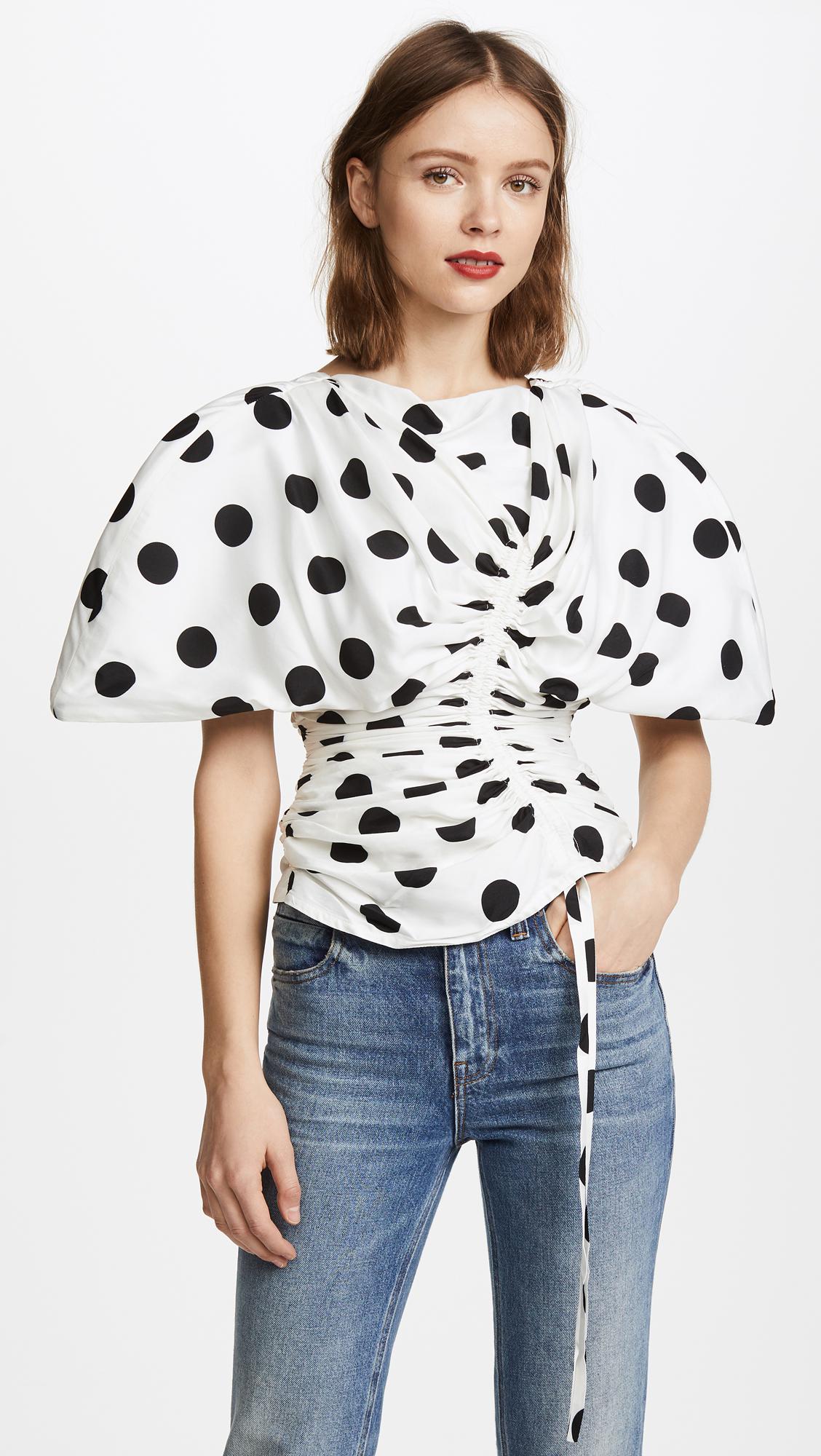 jacquemus polka dot top