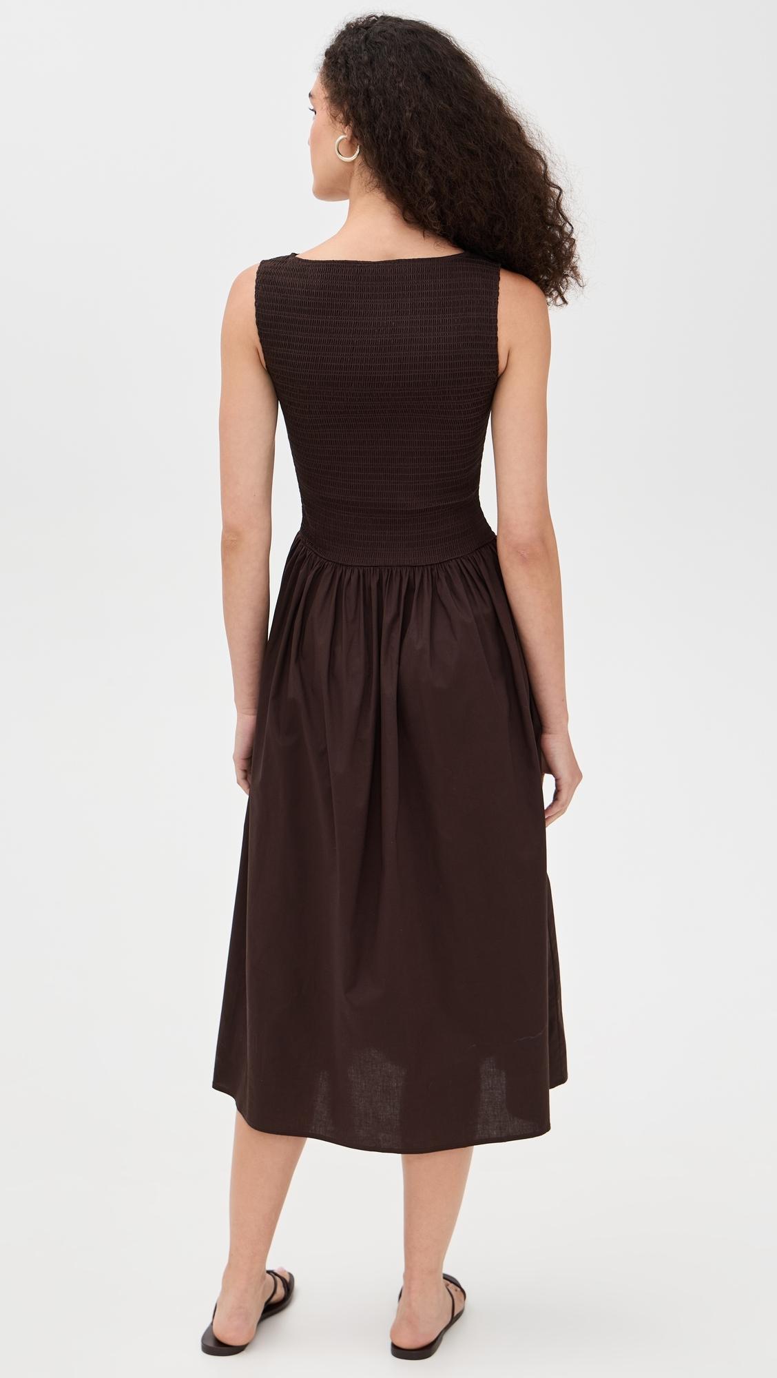 wayf smocked midi dress WAYF Women's Smocked Midi Dress - Blue