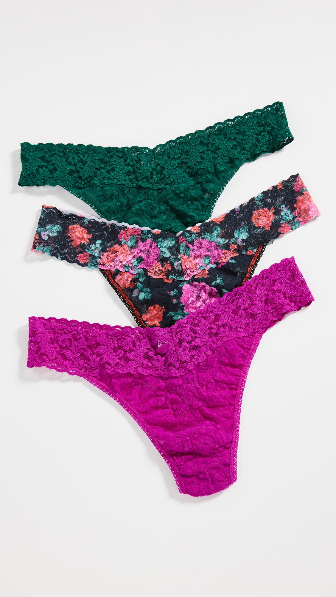 Hanky Panky Signature Lace Original Rise 3 Pack in Pink | Lyst
