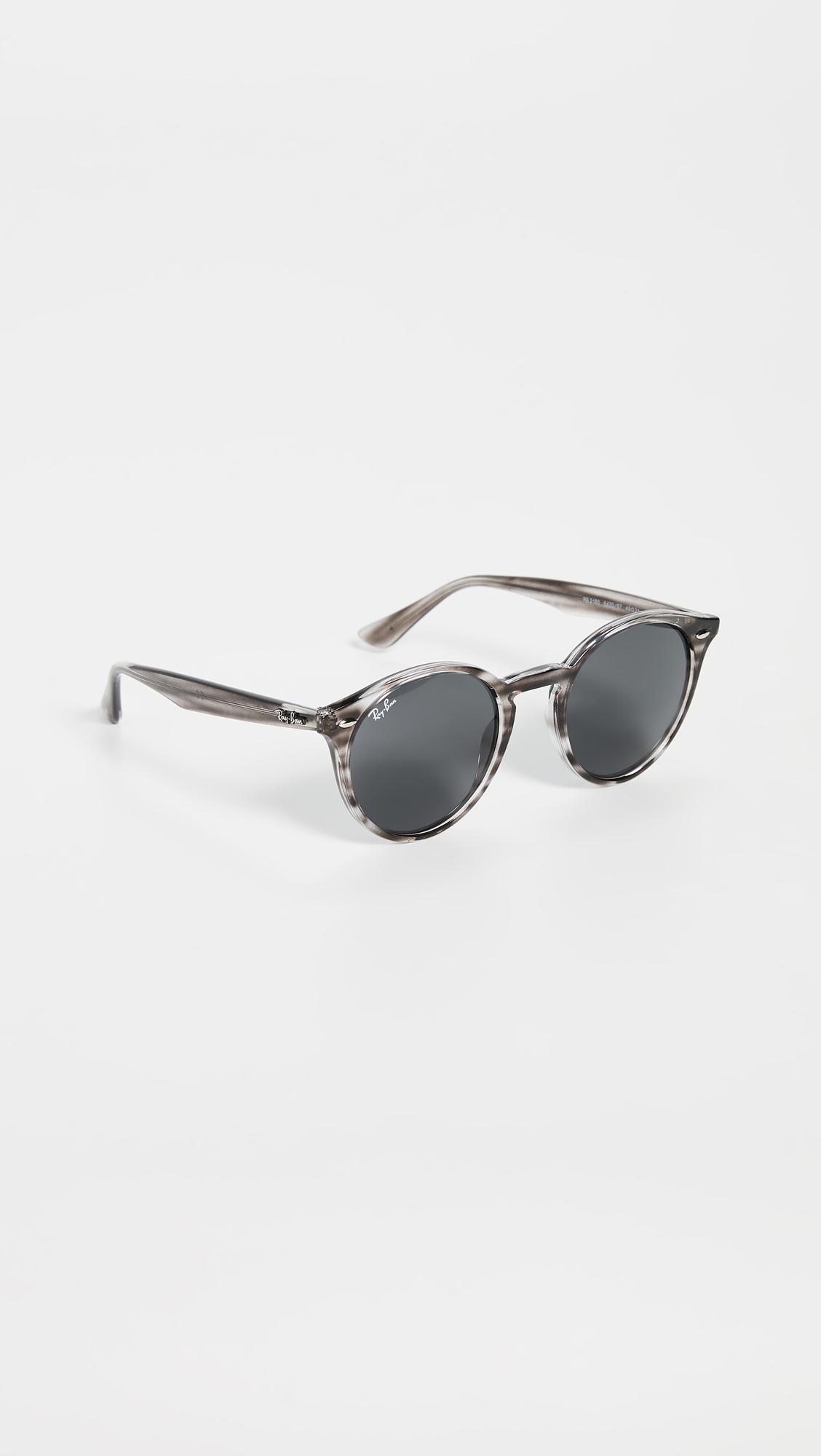 Ray Ban Highstreet Round Phantos Sunglasses In Grey Lyst