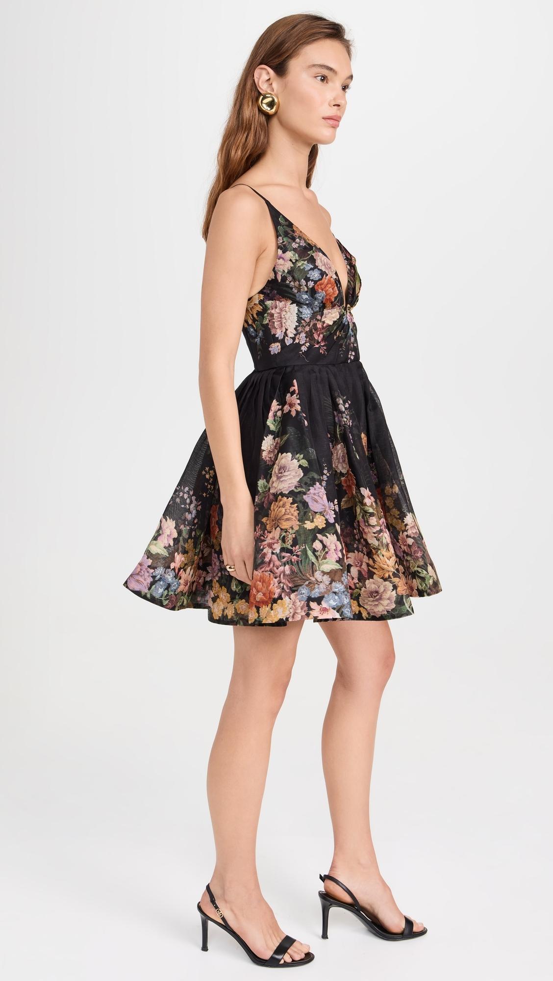 【Zimmermann】PAVILION V NECK MINI DRESS Vネック 花柄ミニ ZIMMERMANN Mini Dress