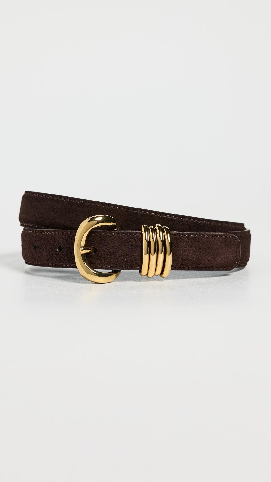 Madewell Suede Inez Belt in Black | Lyst