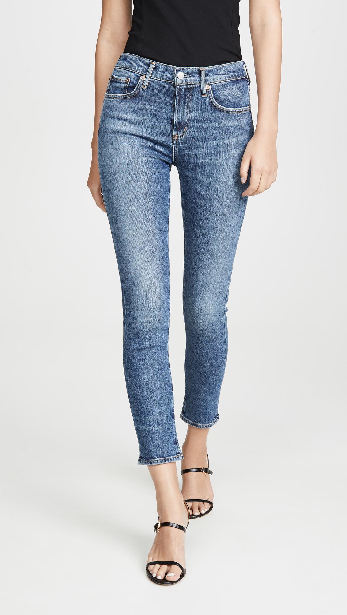 Agolde Denim Toni Mid Rise Straight Jeans in Blue - Lyst