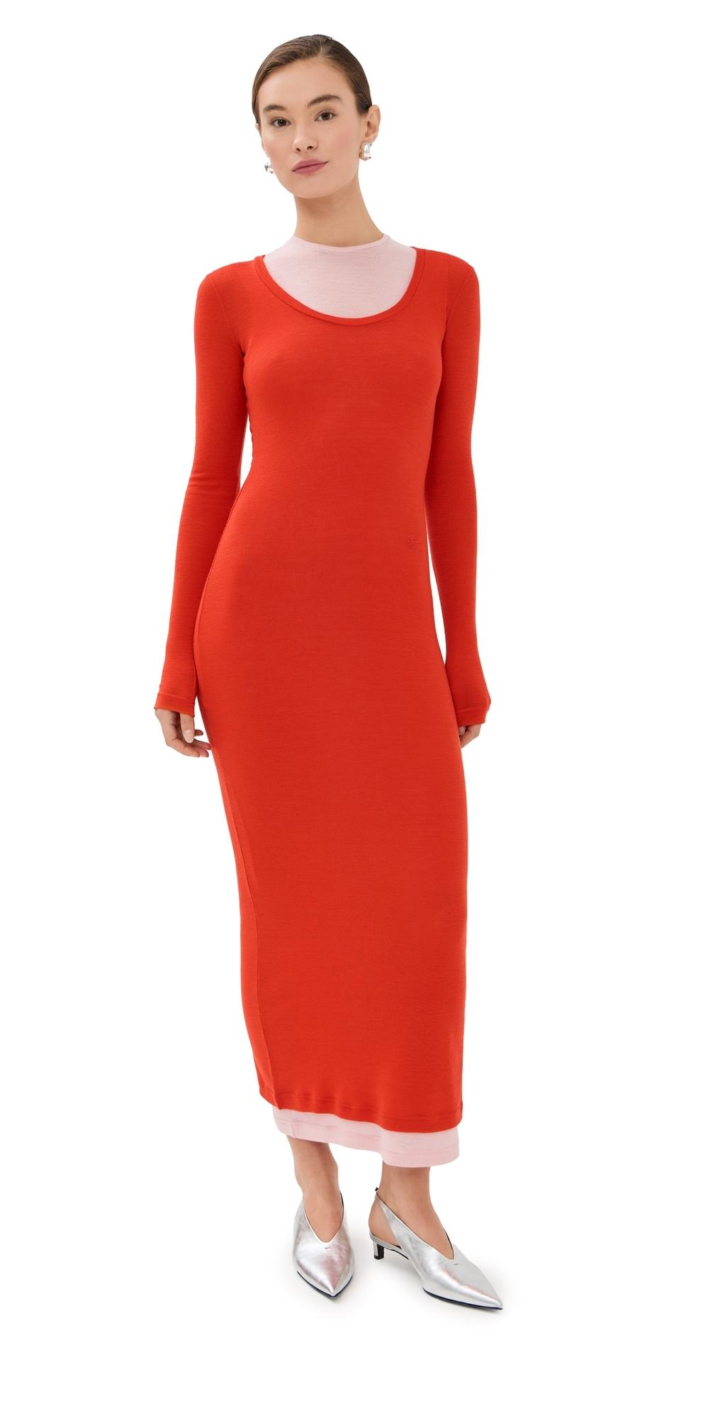 jil sander red dress Midi dress in red - Jil Sander