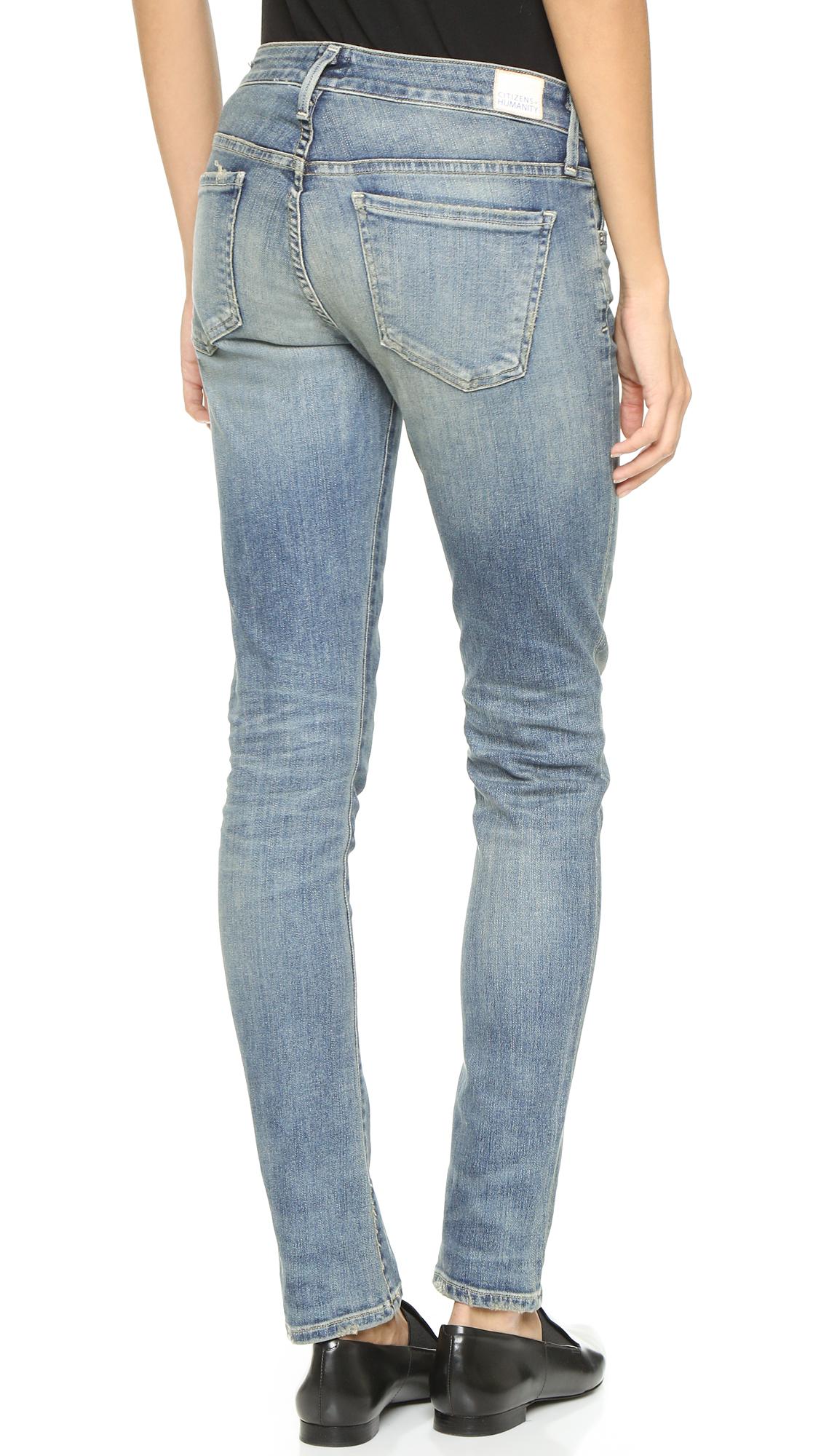 Citizens of Humanity Racer Low Rise Skinny Jeans in Blue | Lyst
