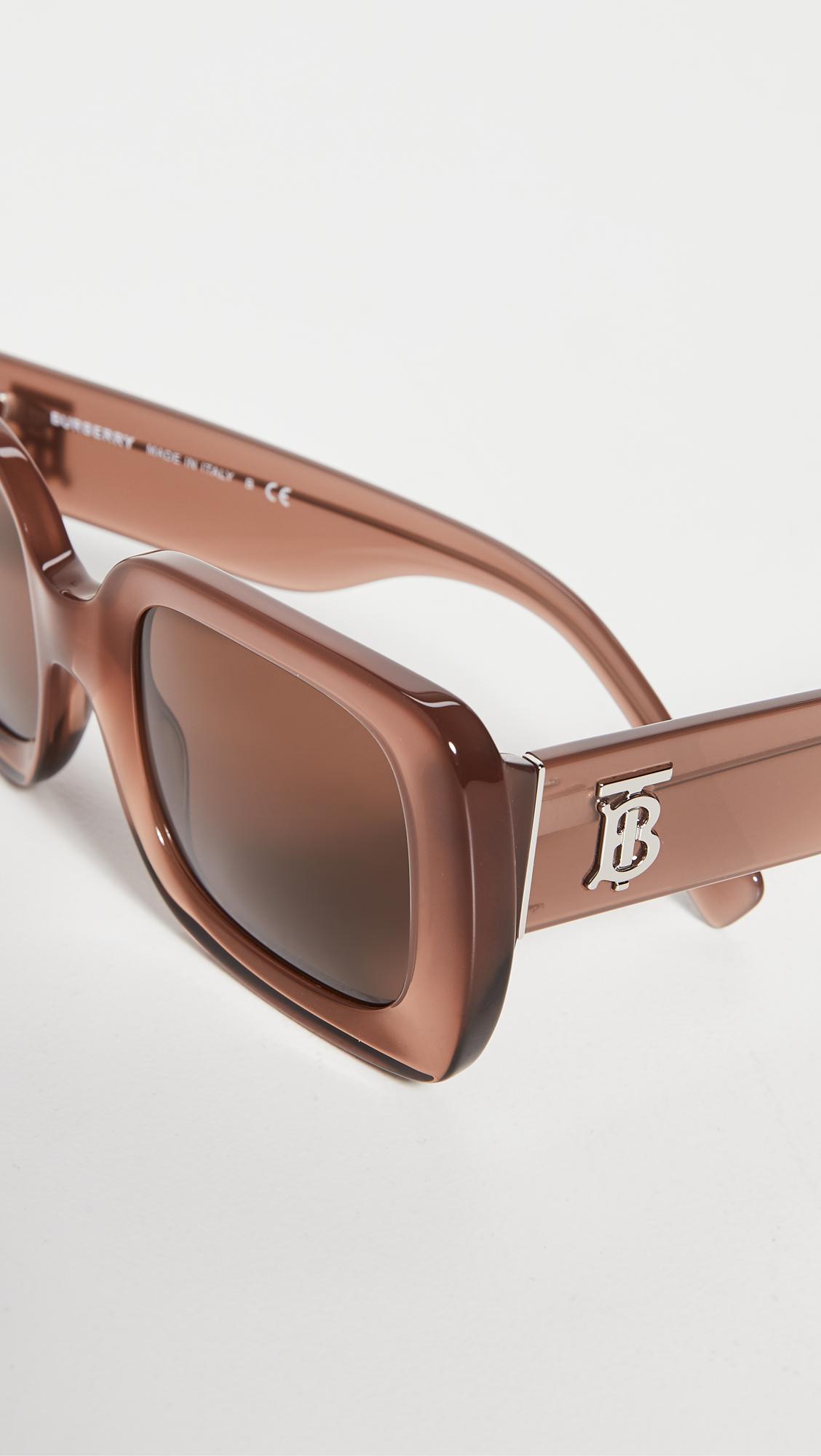 Burberry Delilah Sunglasses in Brown | Lyst
