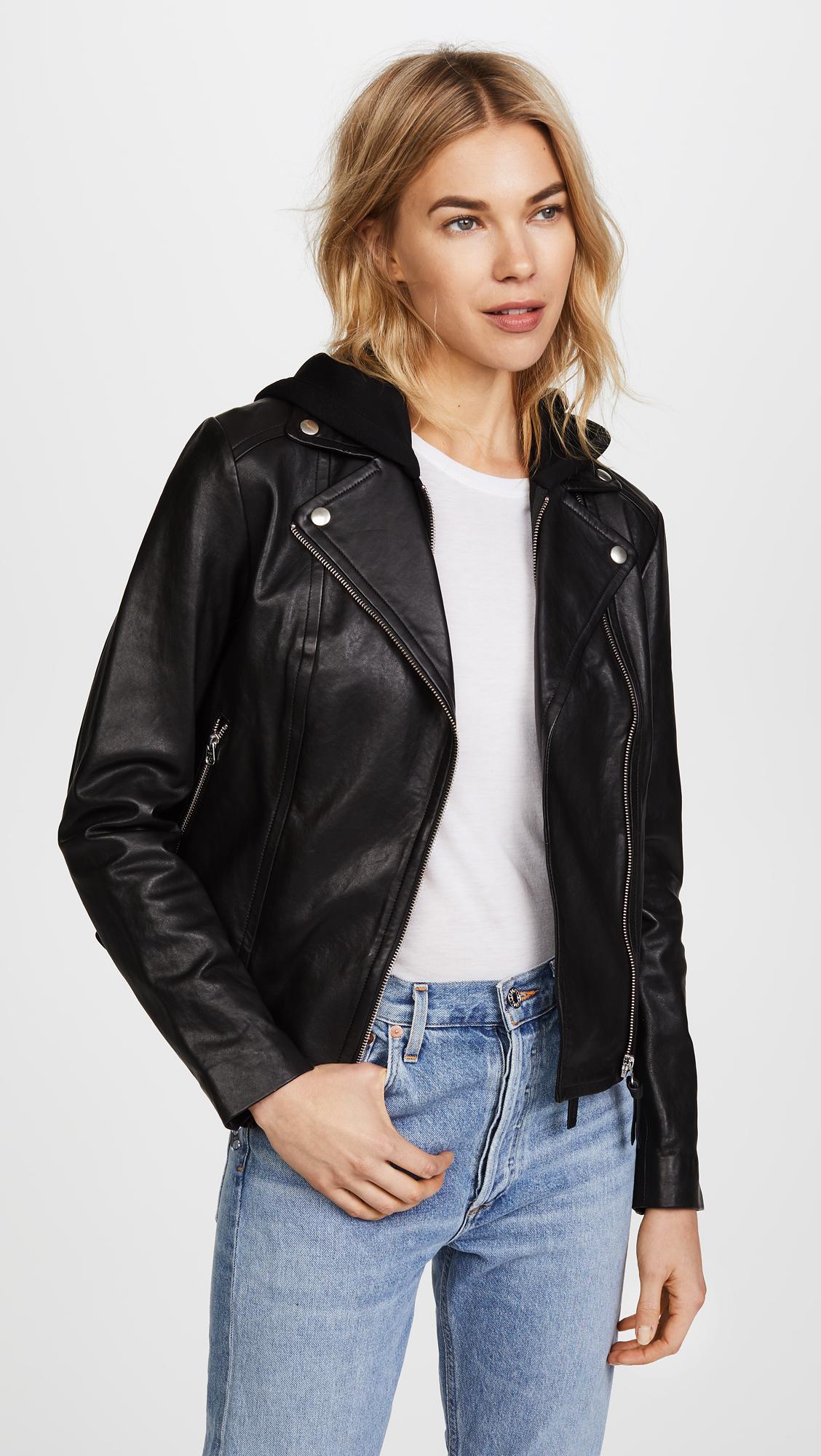 Mackage Yoana Leather Jacket in Black (Natural) - Lyst