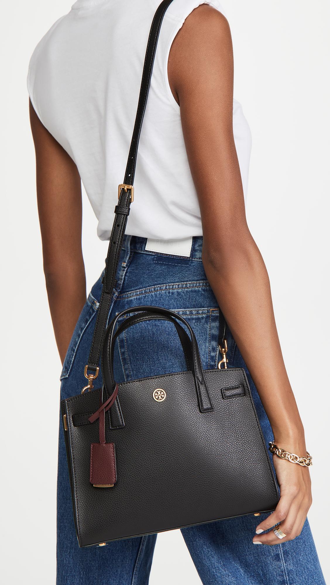 Tory Burch Walker Small Satchel in Black Lyst
