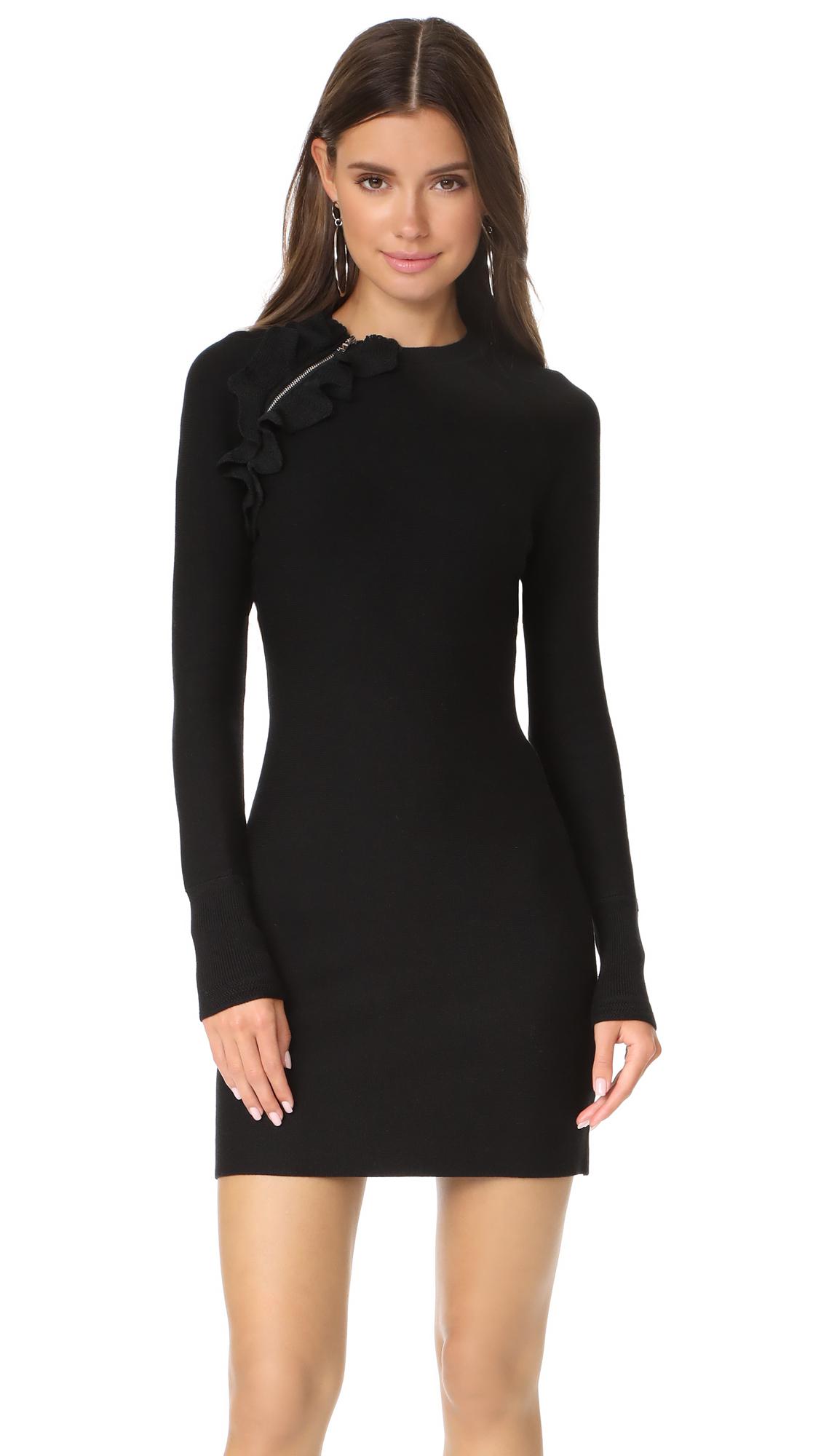 3.1 Phillip Lim Cotton Long Sleeve Solid Ruffle Sport Dress With ...