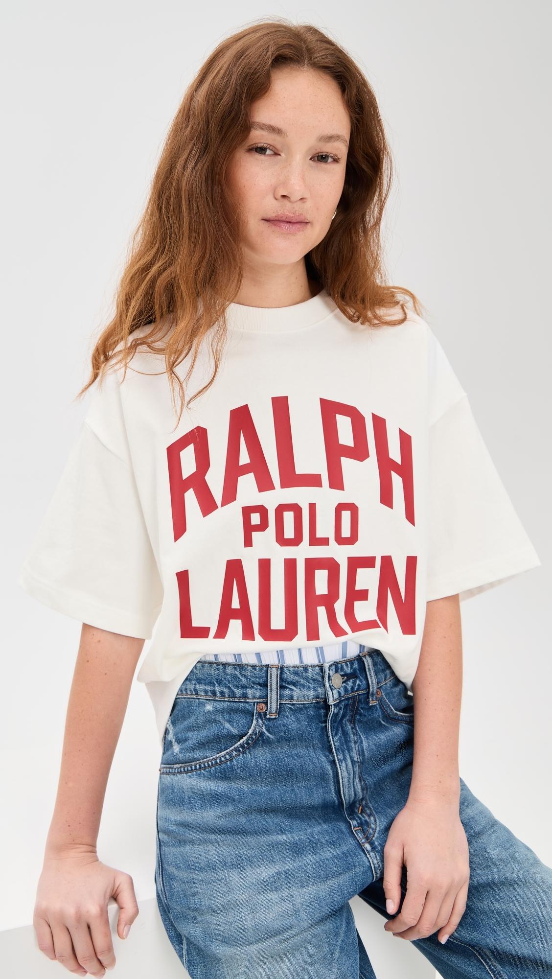 Polo Ralph Lauren Jersey Knit Short Sleeve Crew Neck Tee in Red | Lyst