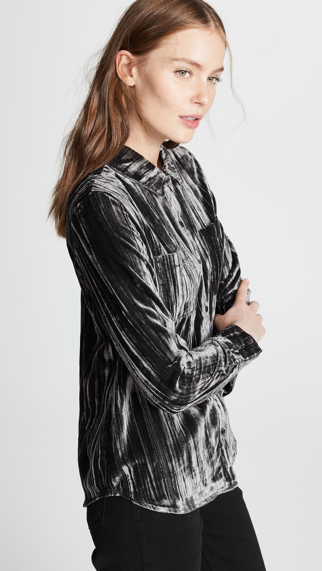 splendid moonstone velvet shirt