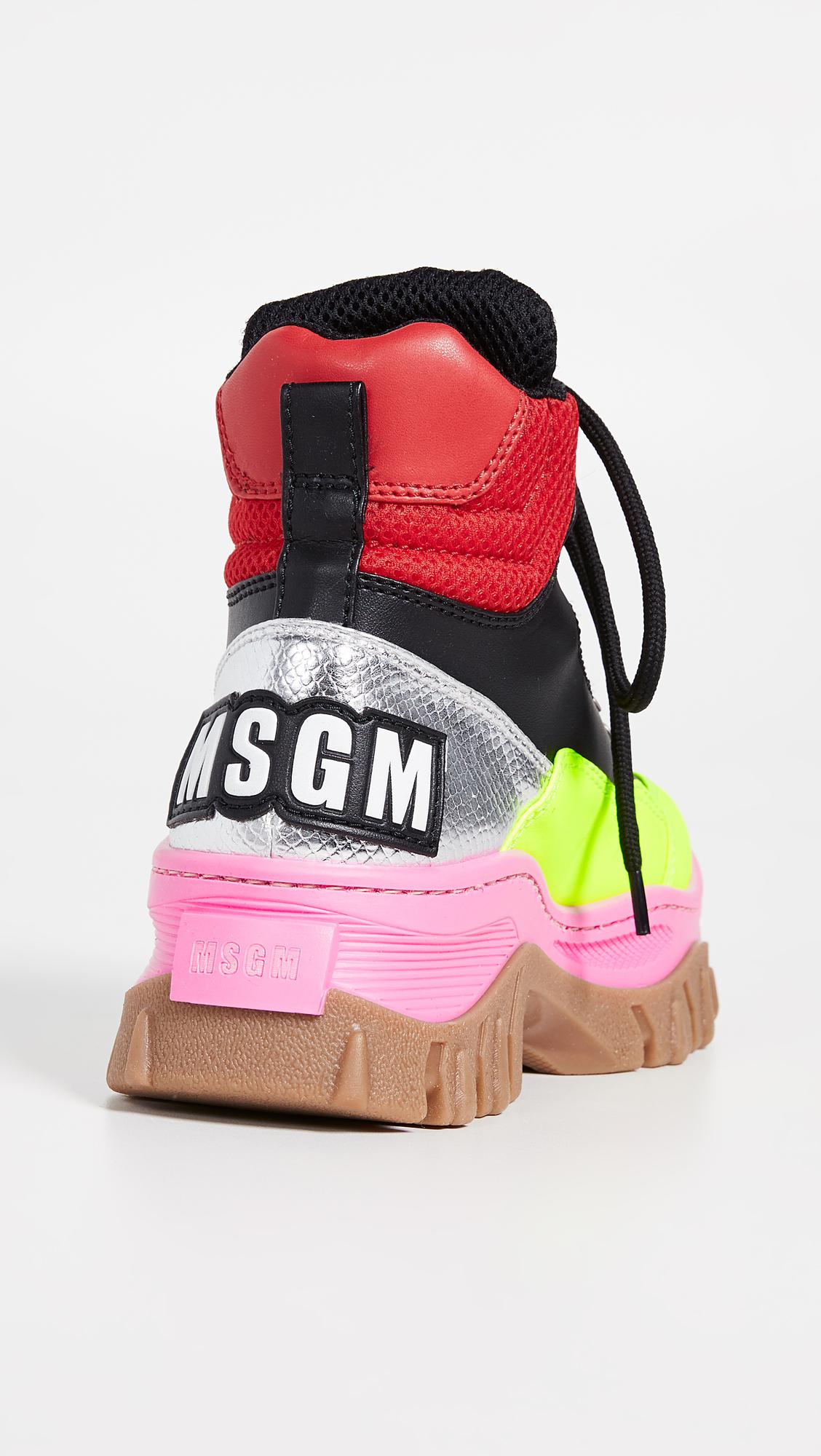 MSGM Tractor Block Boots | Lyst