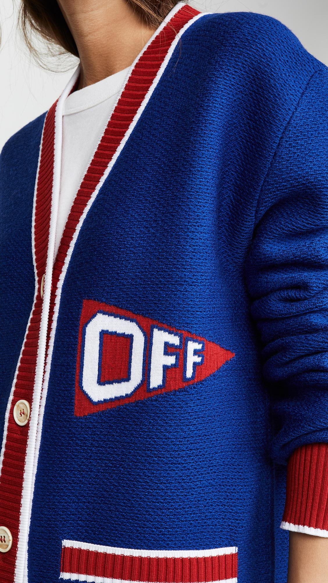off white flag cardigan