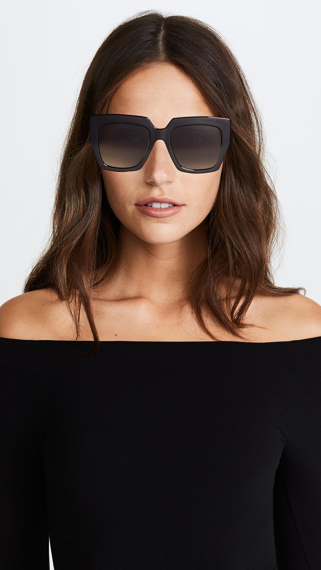 Fendi Square Colorblock Sunglasses | Lyst