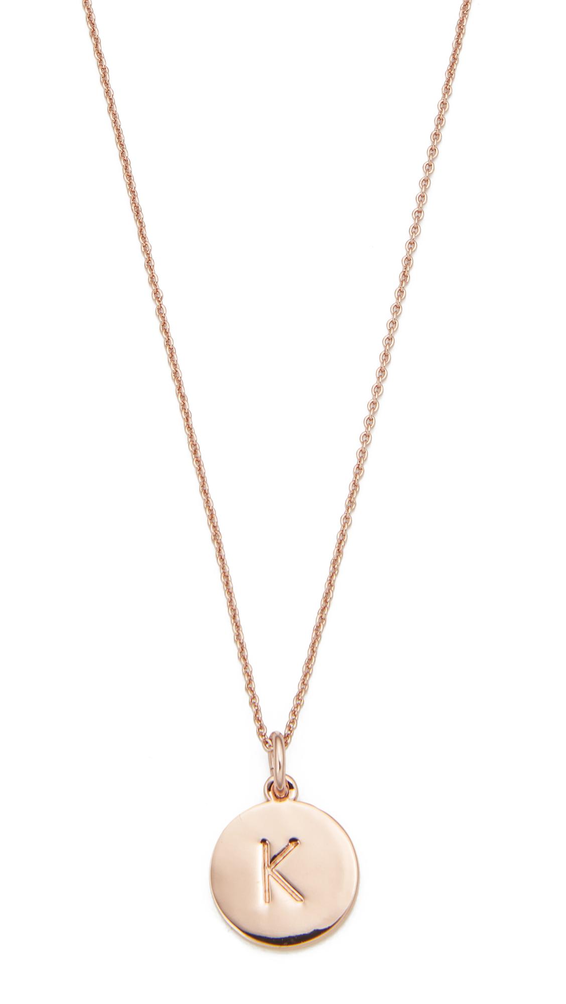 Kate Spade Initial Pendant Necklace in Metallic Lyst