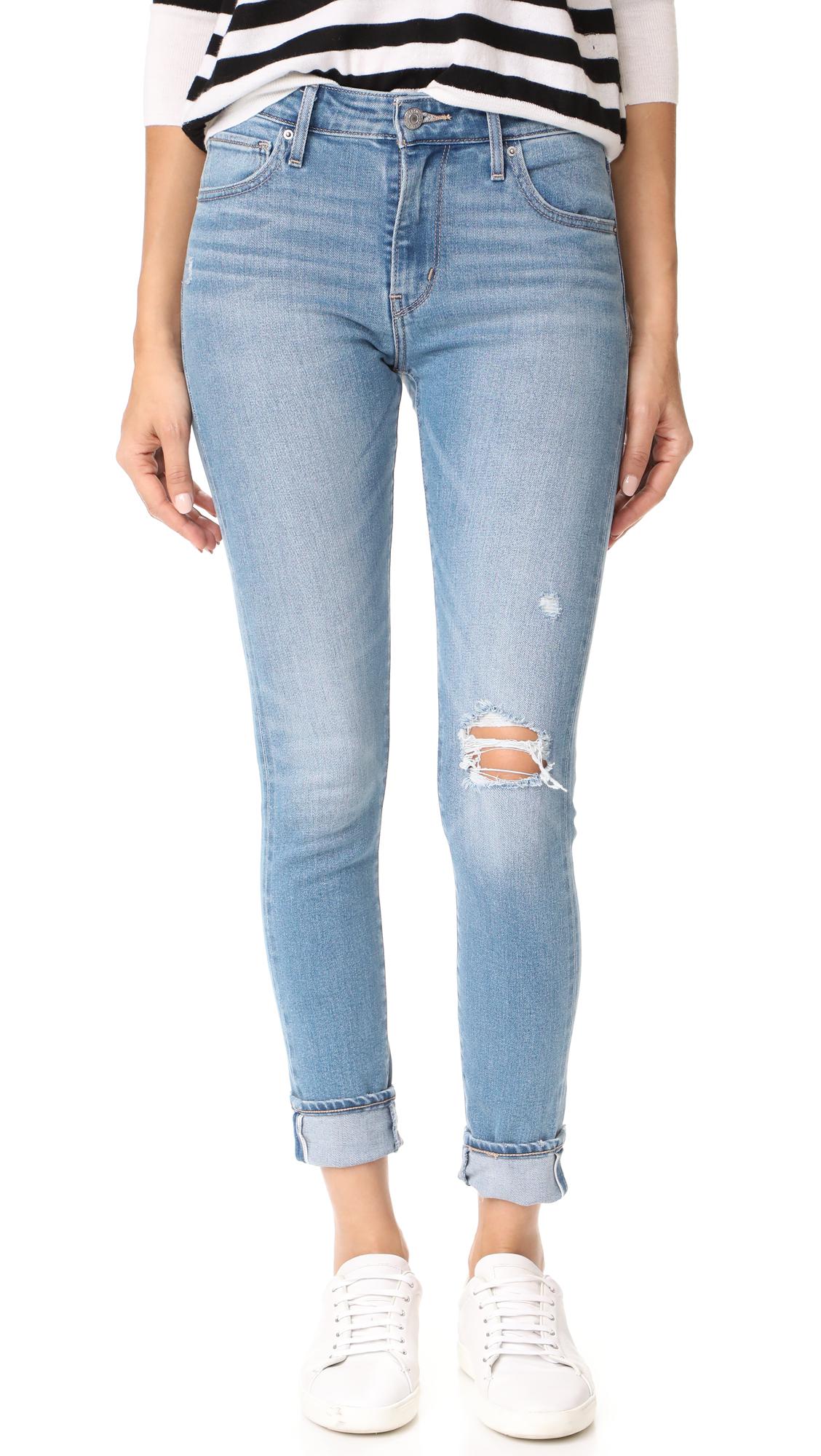 Levi's Denim 721 High Rise Skinny Jeans in Blue - Lyst