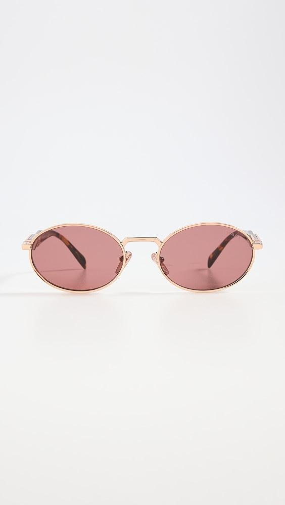 Prada 54mm round aviator cheap sunglasses