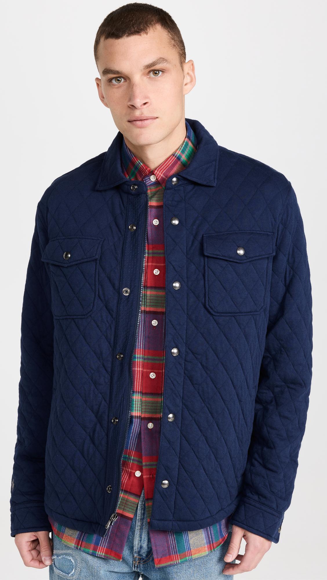 Polo Ralph Lauren Lux Quilted Jersey Shirt in Blue for Men | Lyst