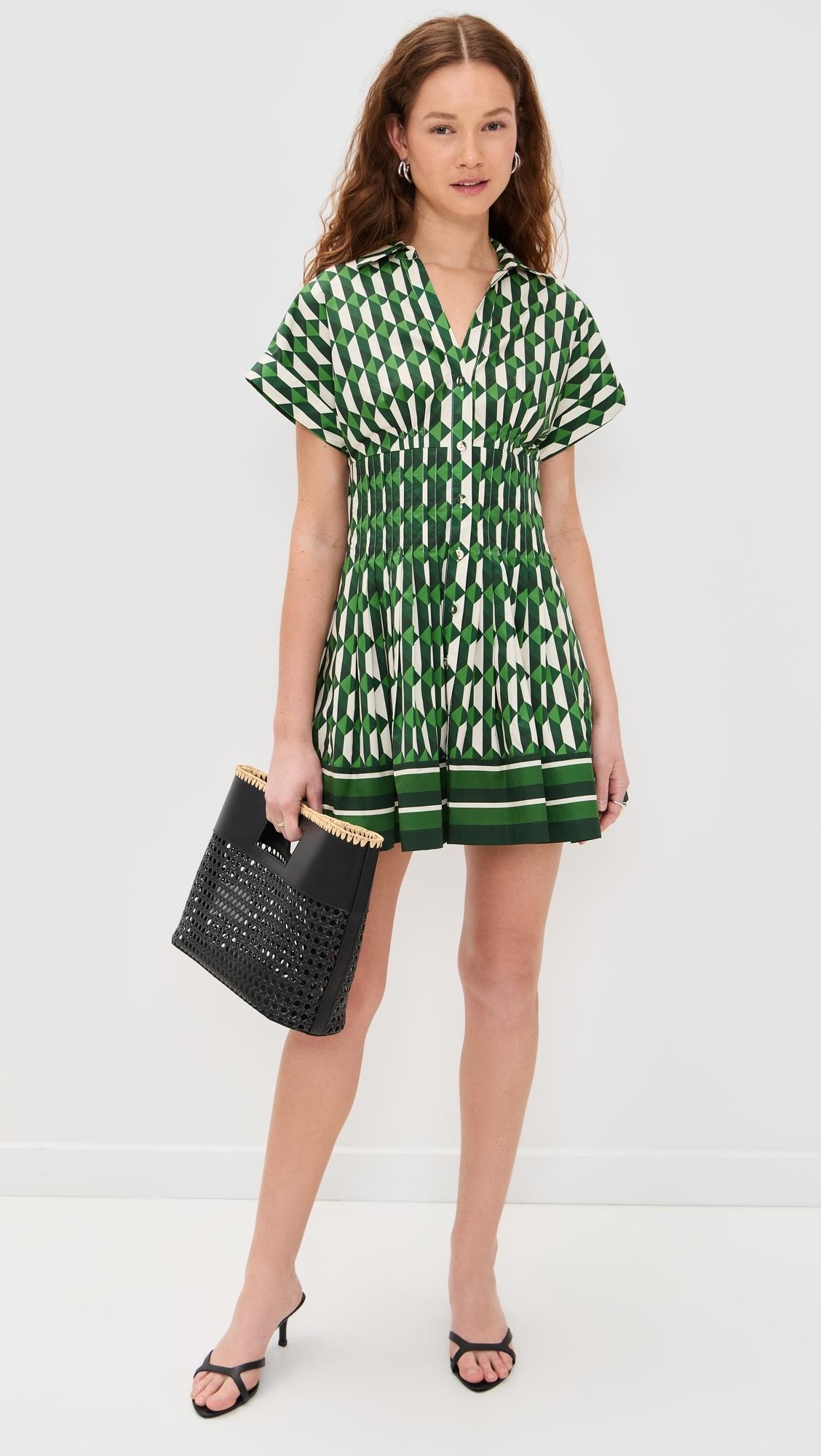 cara cara nash mini dress le tile green Nash Mini - Le Tile Green main image 0