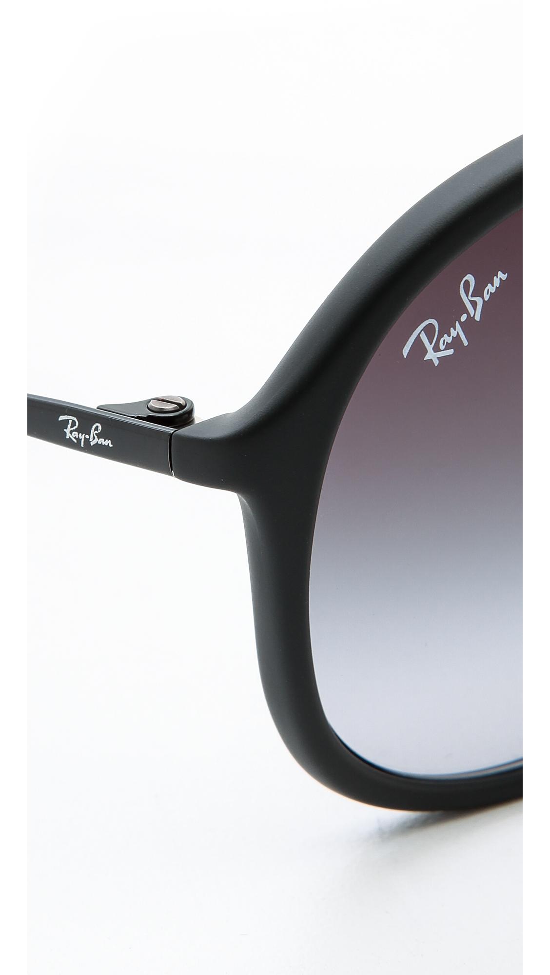 Ray Ban Youngster Rubber Aviator Sunglasses In Black Lyst Ray Ban Youngster Rubber Aviator Sunglasses In Black Lyst