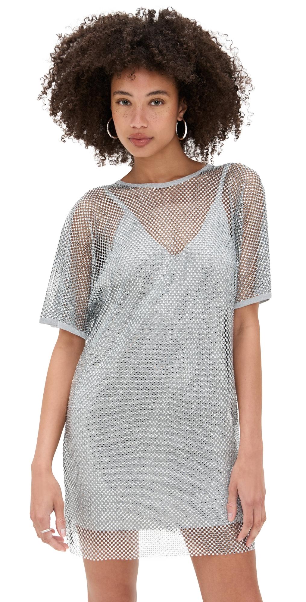 bash metallic dress Wrap Dress Metallic Print Dress Ba&sh Santana Metallic Printed Knitted Maxi Dress