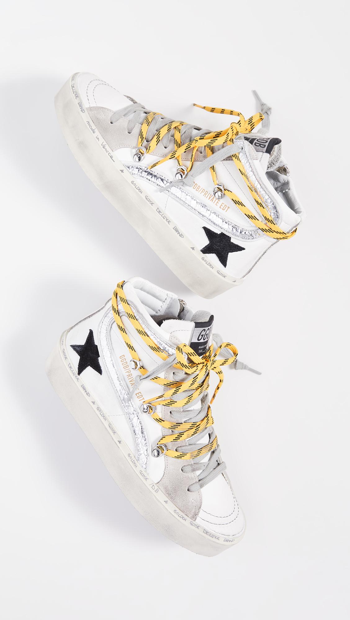 golden yellow sneakers