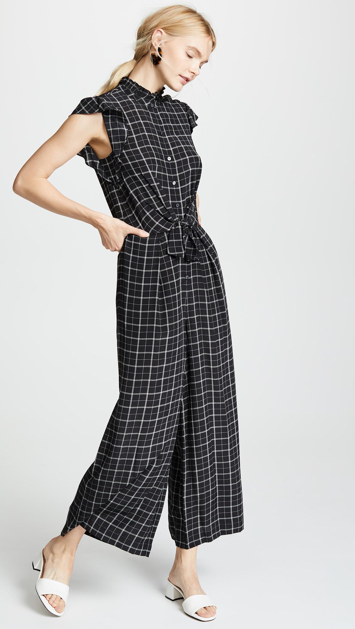rebecca taylor plaid jumpsuit