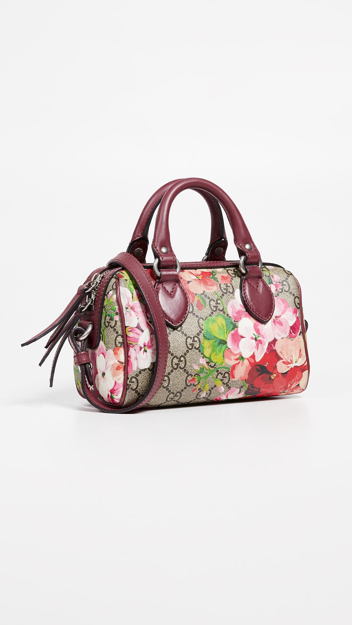 What Goes Around Comes Around Gucci Pink GG Blooms Boston Mini Bag | Lyst