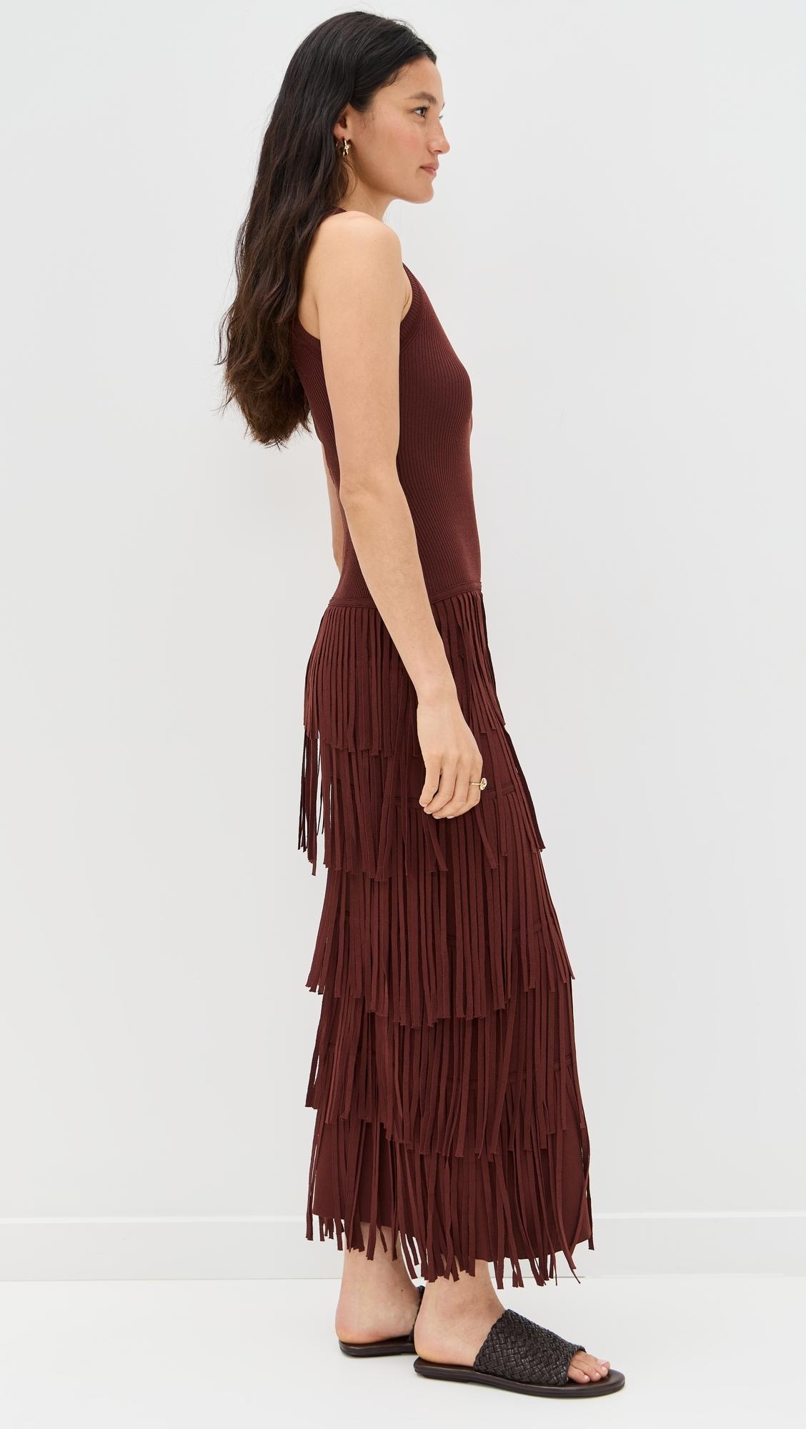 Simon Miller Za Za Sleevless Knit Fringe Dress in Red | Lyst