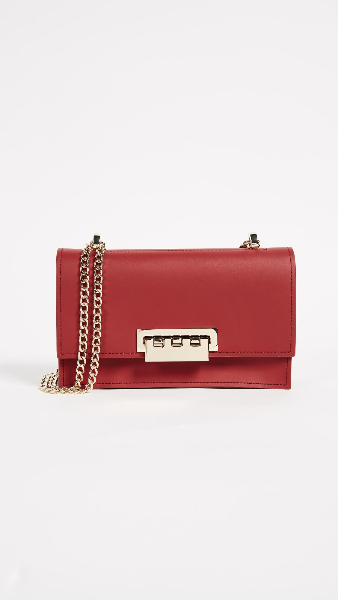 NWT ZAC Zac Posen Eartha mini chain strap red leather shoulder