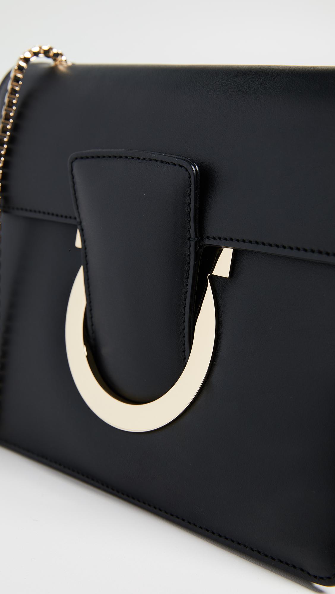 Ferragamo Leather Thalia Crossbody Bag in Nero (Black) | Lyst