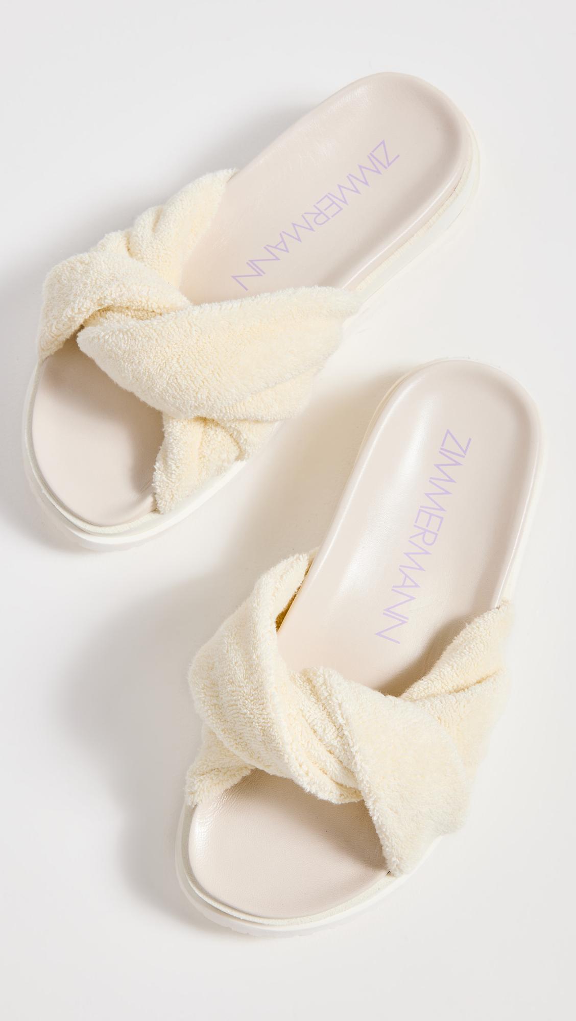 Zimmermann Twisted Towel Slides in Natural Lyst