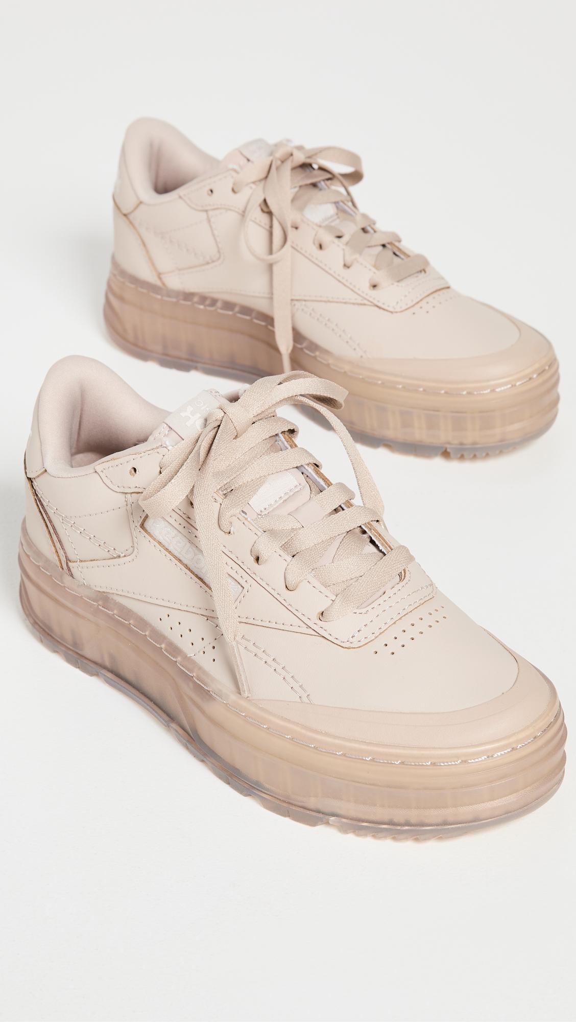 Reebok Club C Double Geo Flooded Ice Sneakers in Natural | Lyst