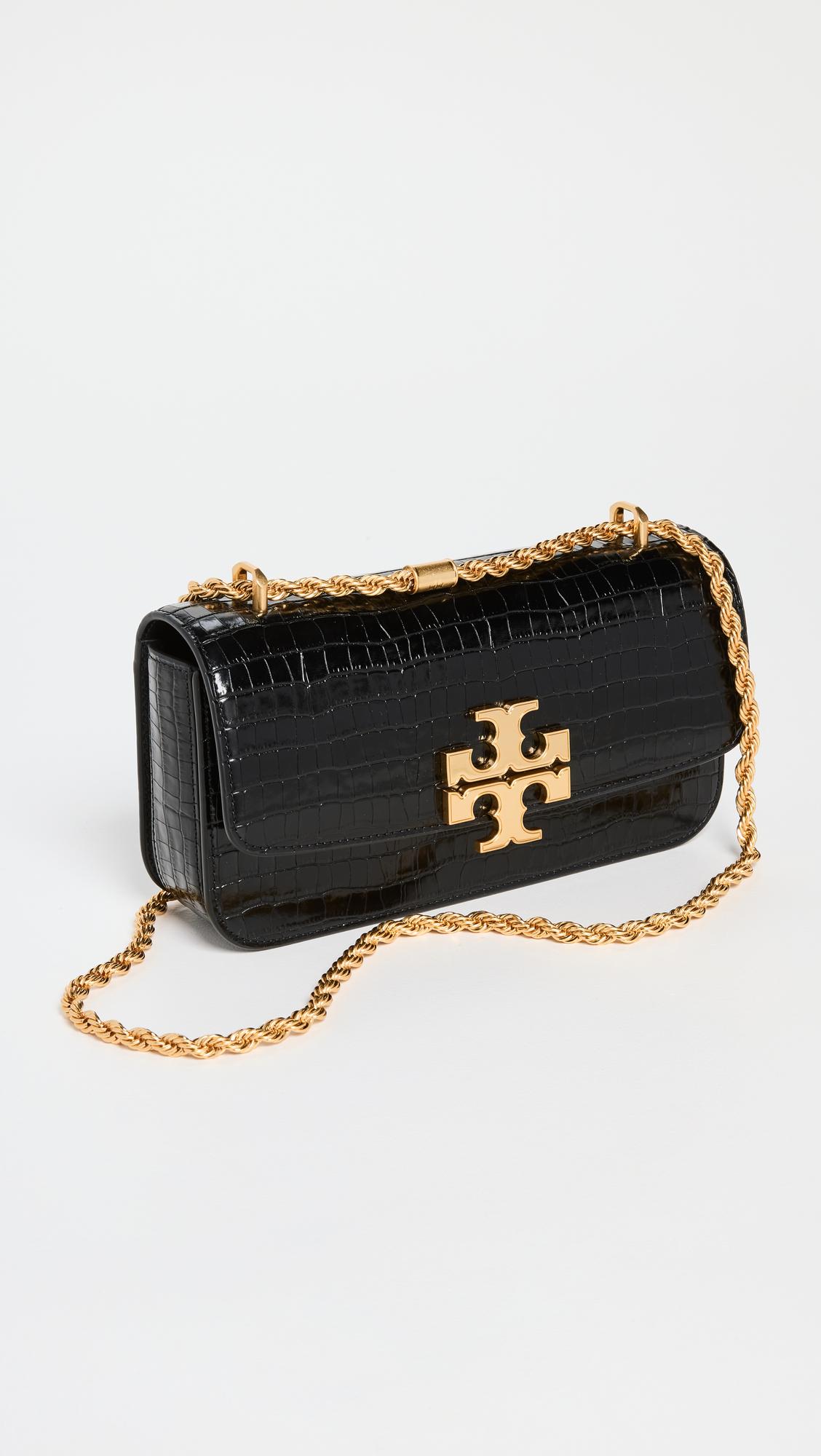 Tory Burch Eleanor Embossed Small Convertible Shoulder Bag in Black Lyst