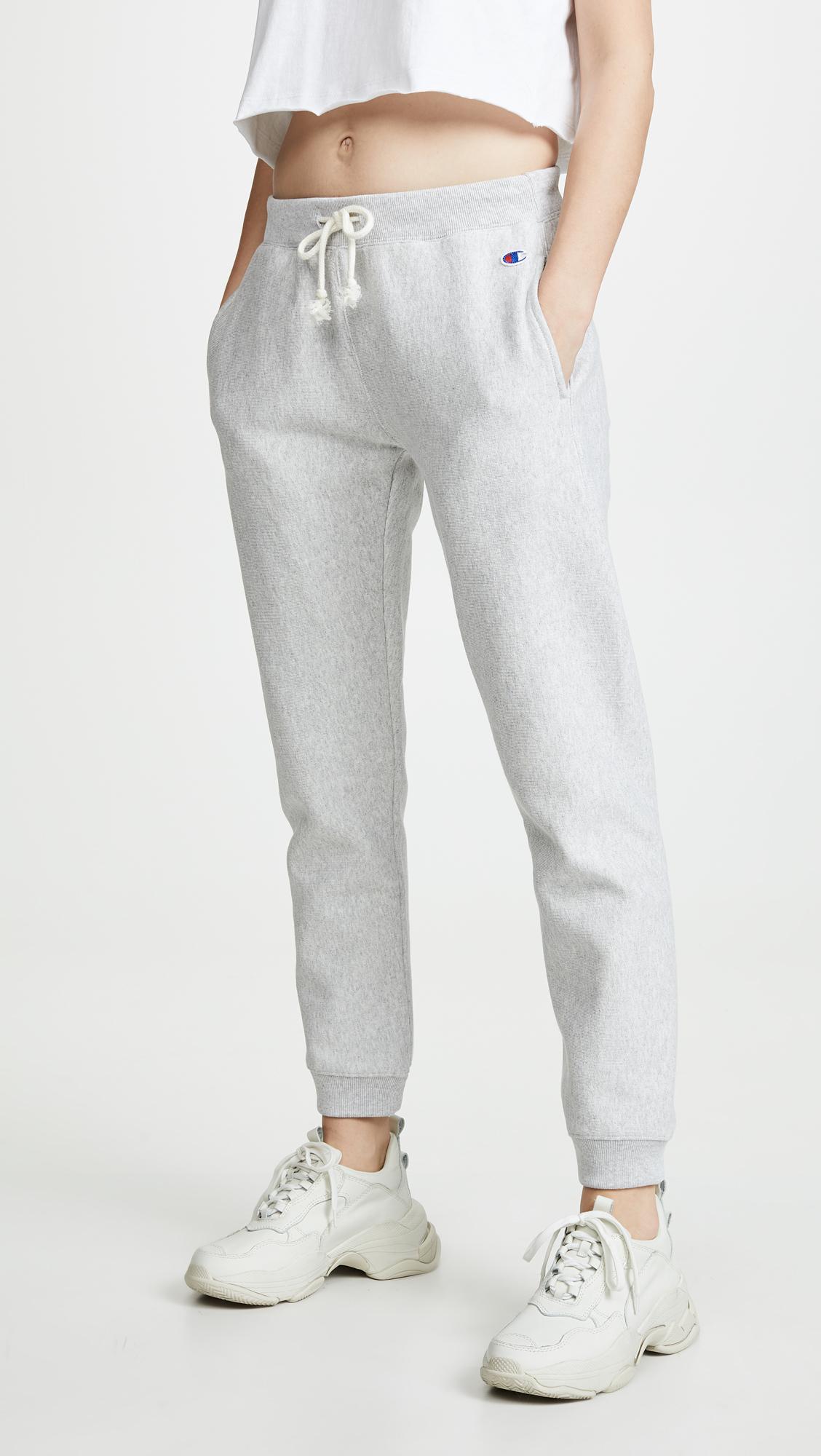 Champion Elastic Cuff Sweatpants in Gray - Lyst