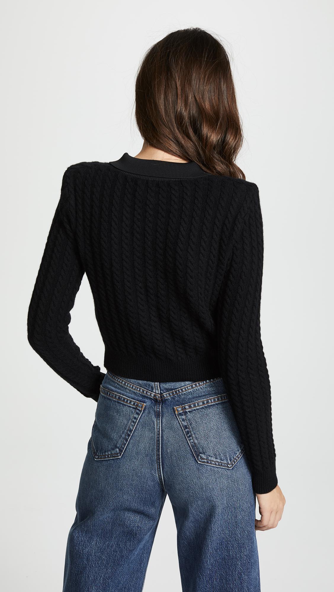 ShuShu/Tong Wool Cable Knit Cardigan in Black - Lyst