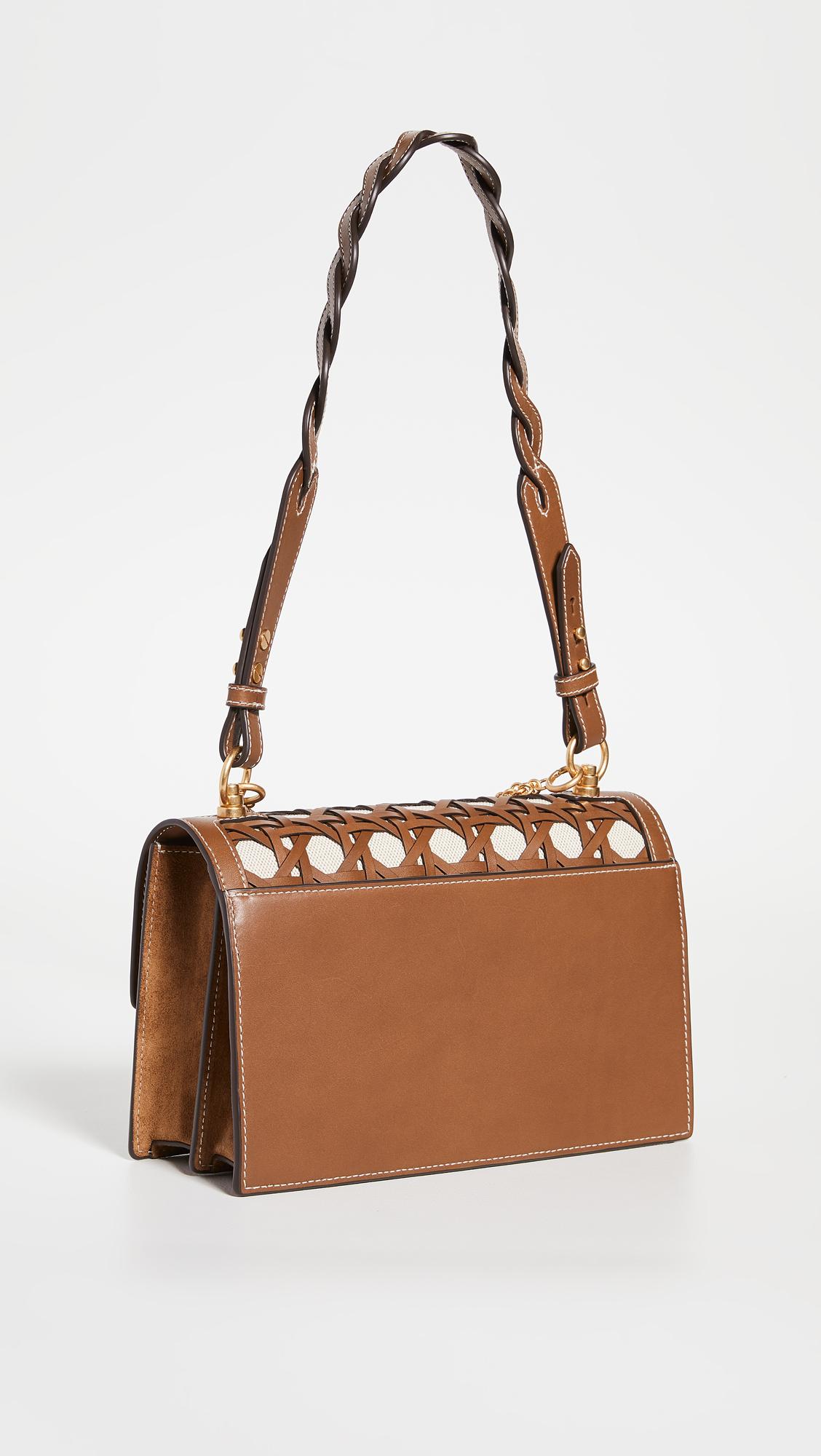 Total 101+ imagen tory burch miller basketweave leather shoulder bag