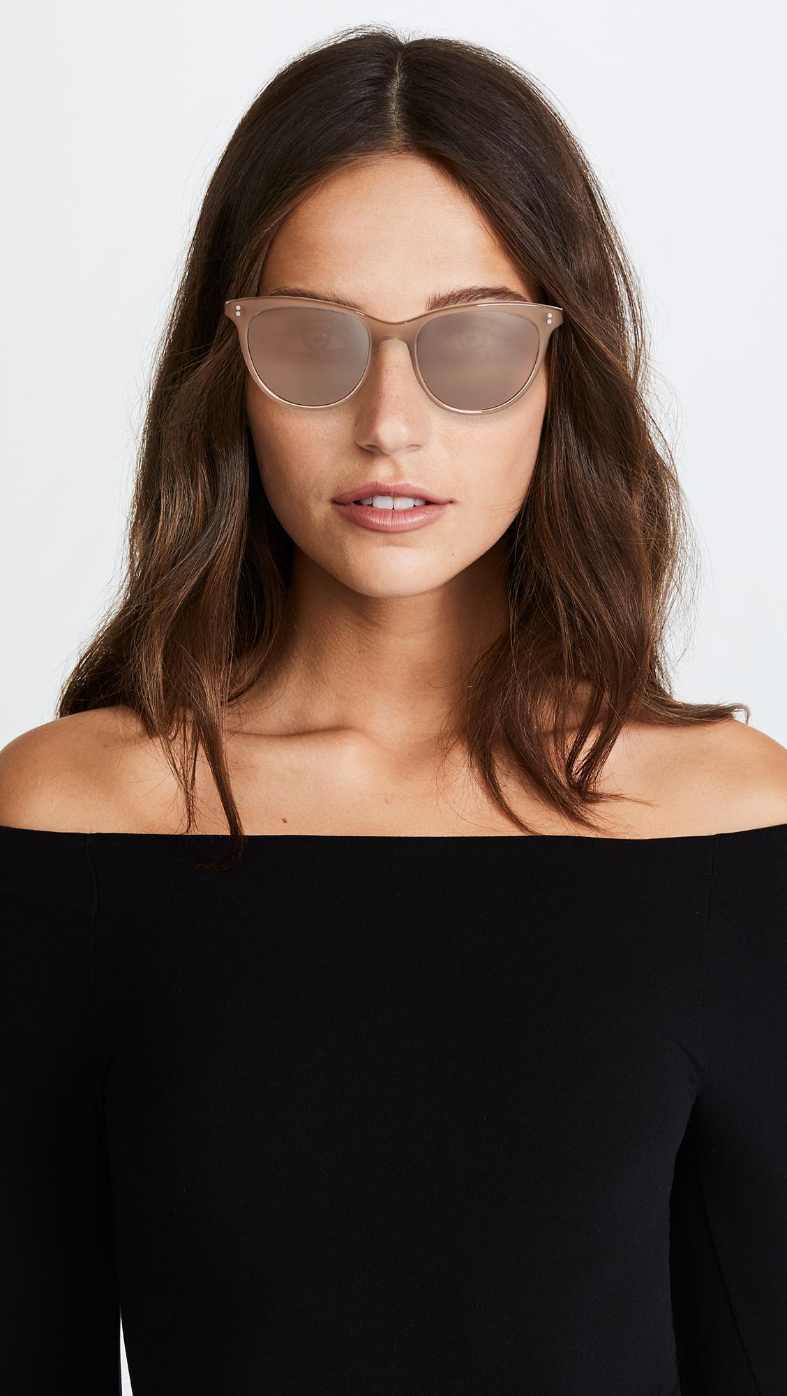 Oliver Peoples Jardinette Sunglasses in Brown | Lyst