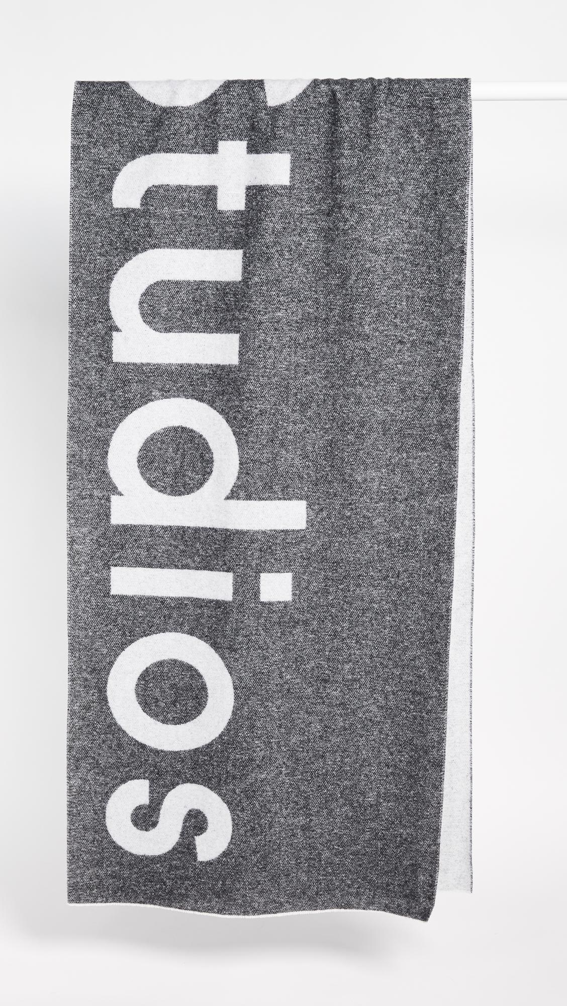 Acne Studios Wool Toronto Logo Scarf in Black | Lyst