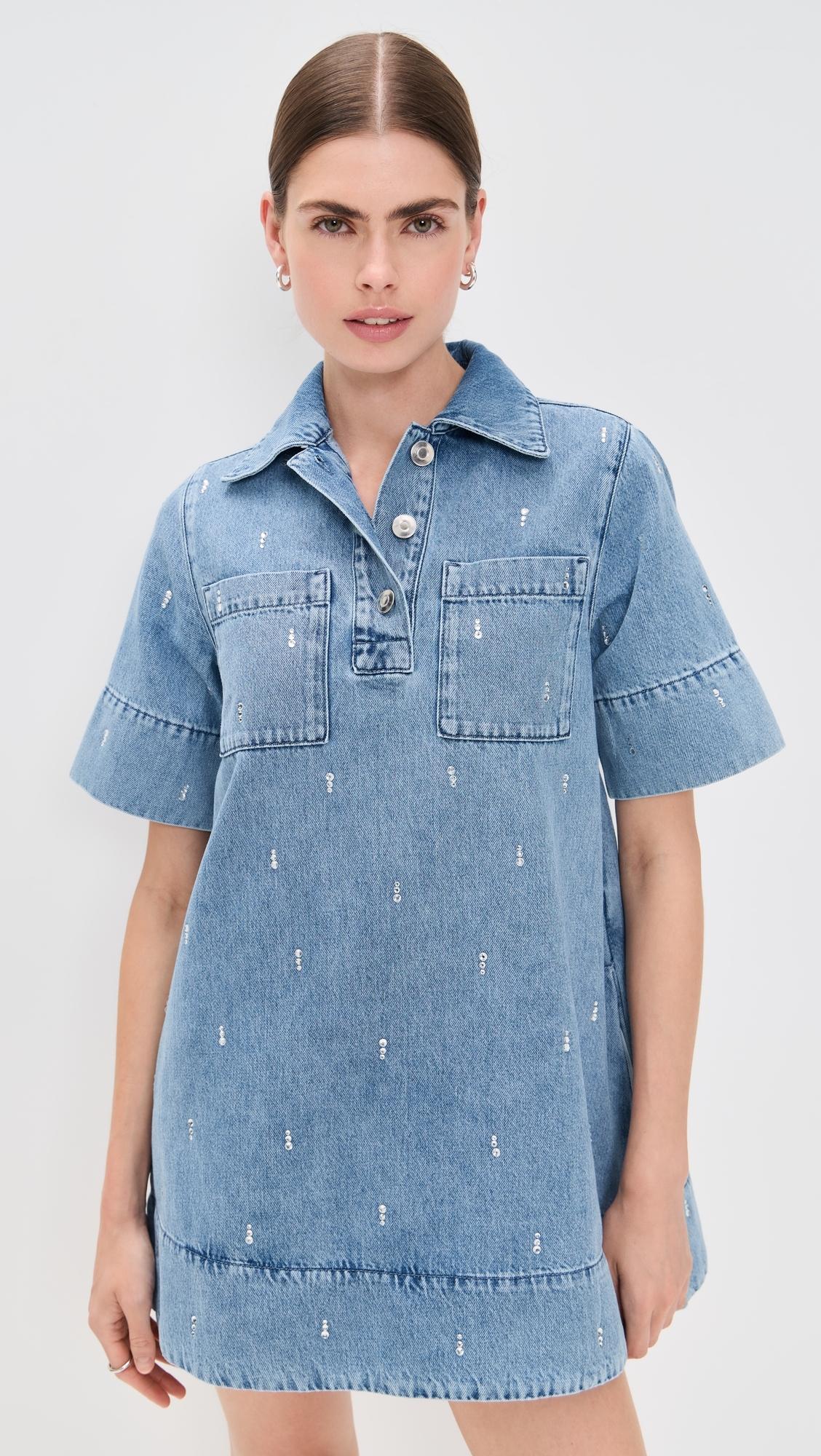 align denim dress Indigo Liberty Denim Midi Dress