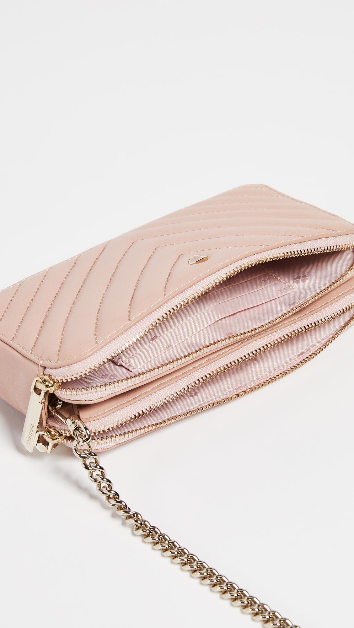 Kate Spade Amelia Double Zip Mini Crossbody Bag in Pink | Lyst