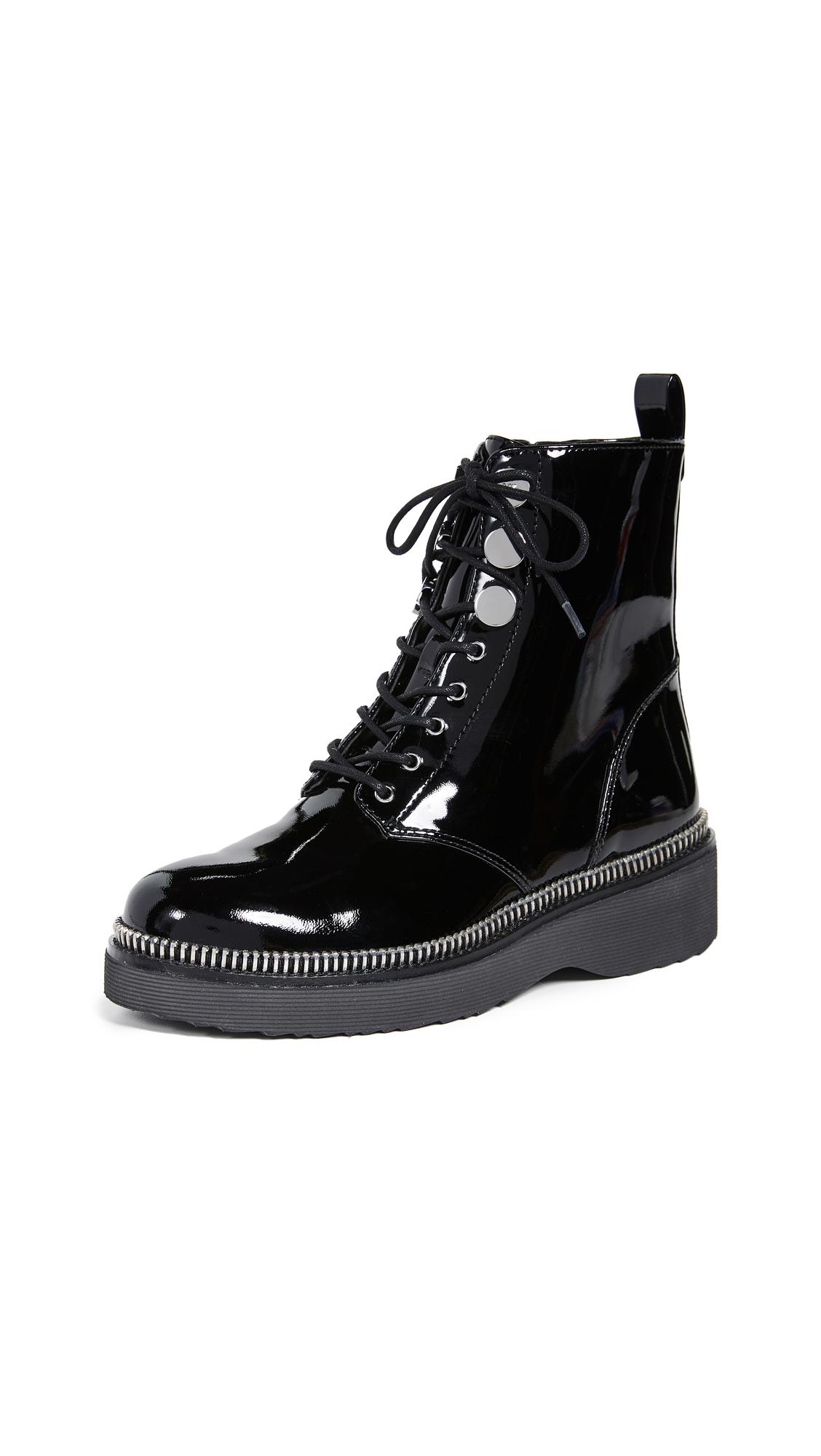 michael kors haskell combat boots black