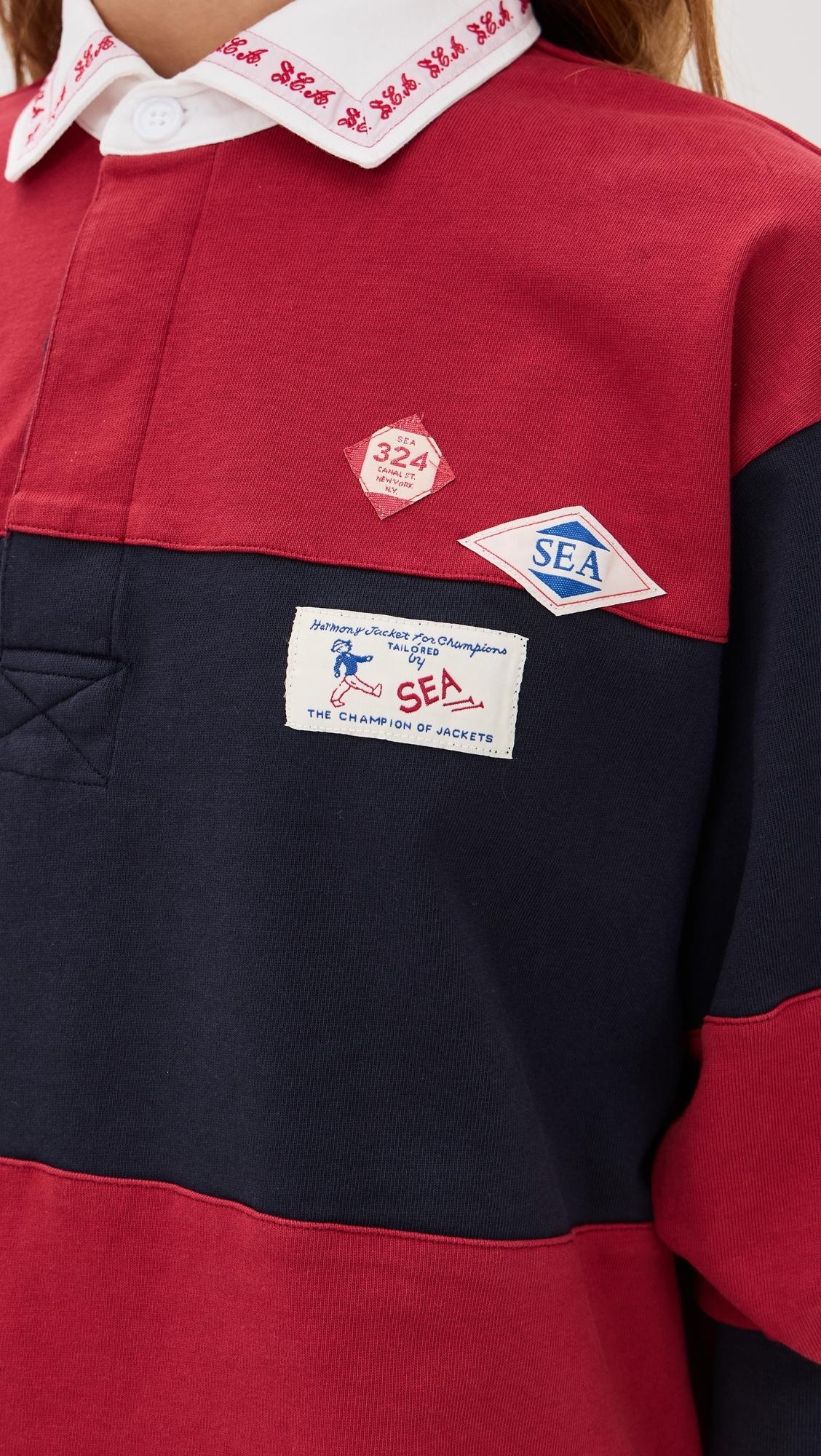 Sea Carolyn Workwear Rugby Shirt in Red | Lyst