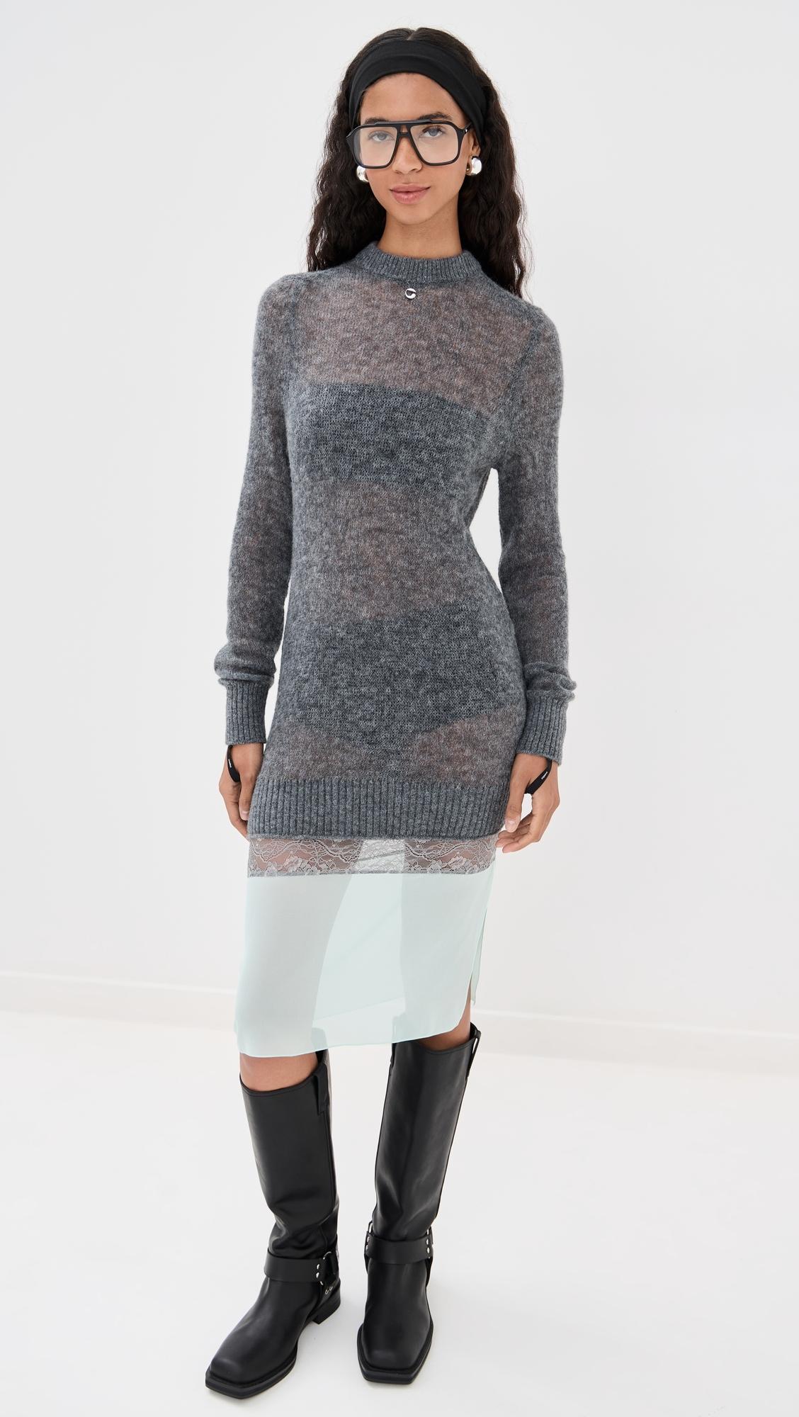 knit short dress Storm Cable Cloud Knit Mini Dress main image 1
