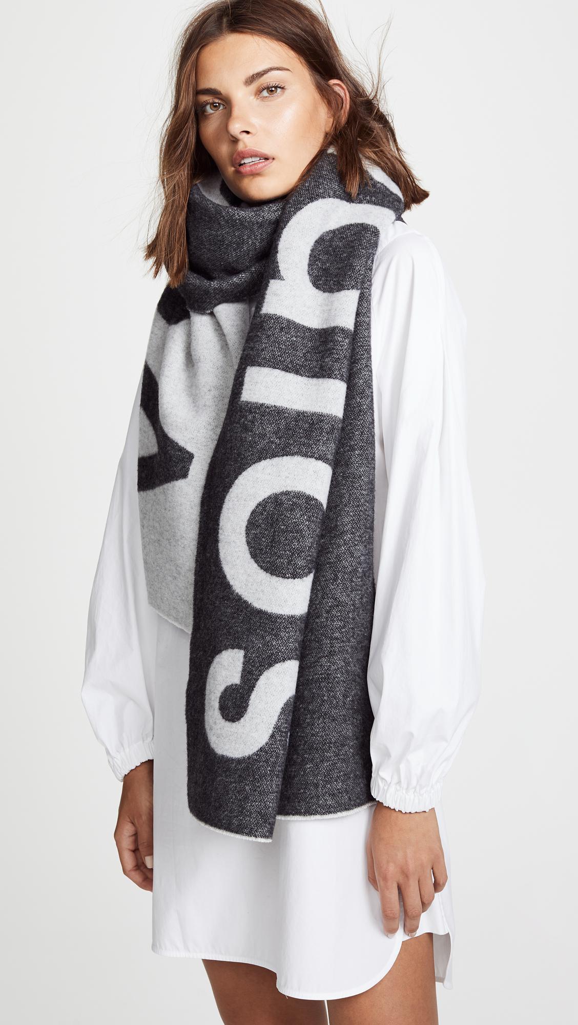 acne black scarf