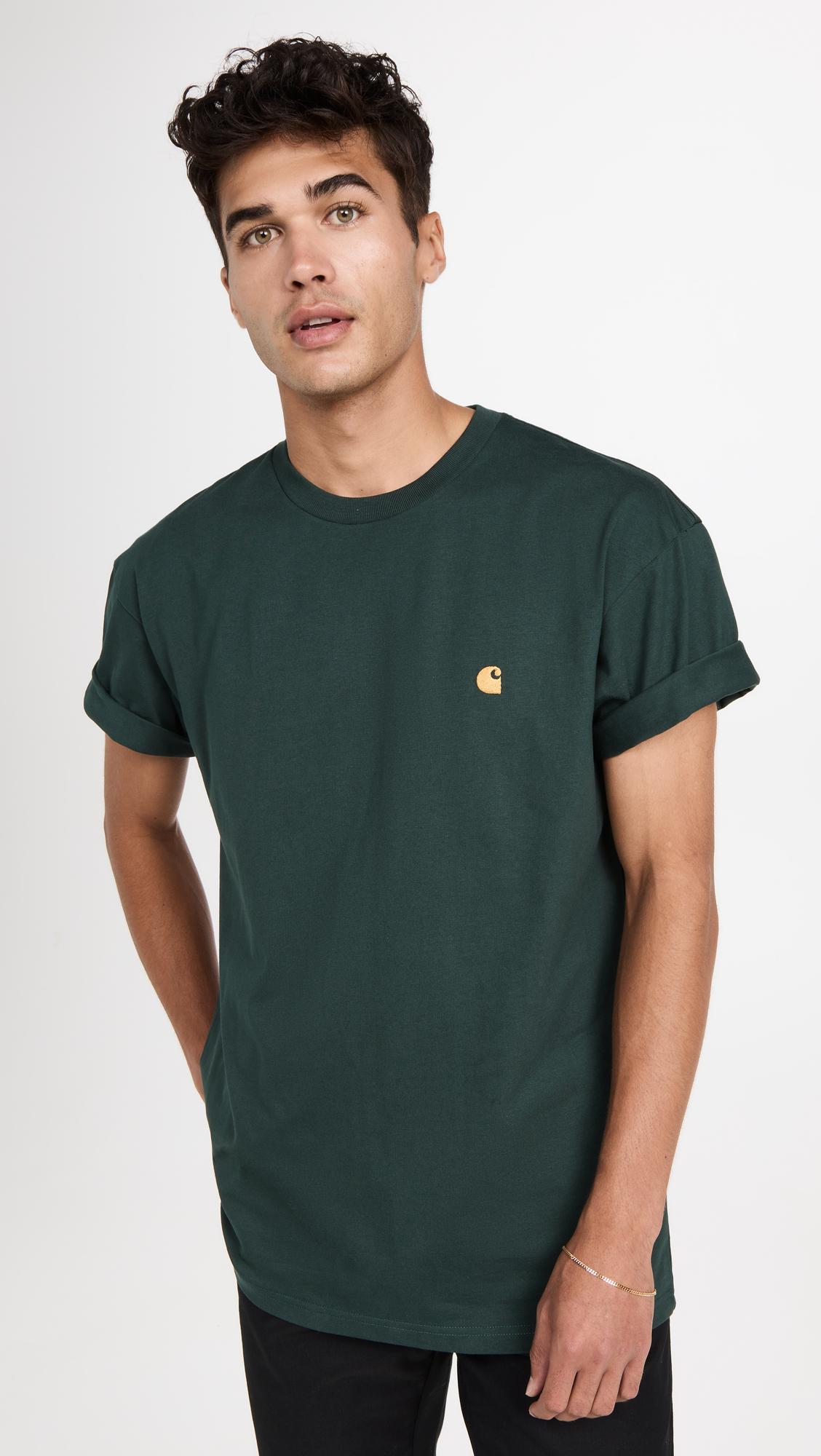 Carhartt WIP Chase T-shirt in Green for Men | Lyst