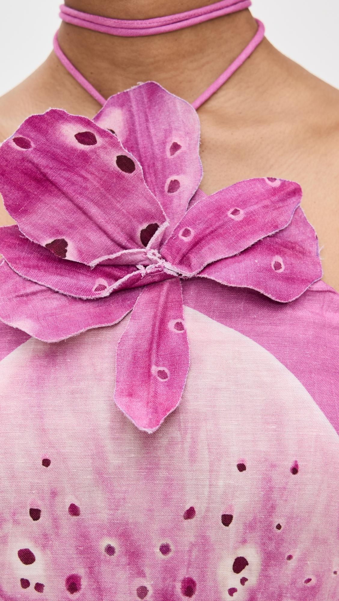 amur everlee orchid print mini dress AMUR Everlee Orchid Print Mini Dress in Pink